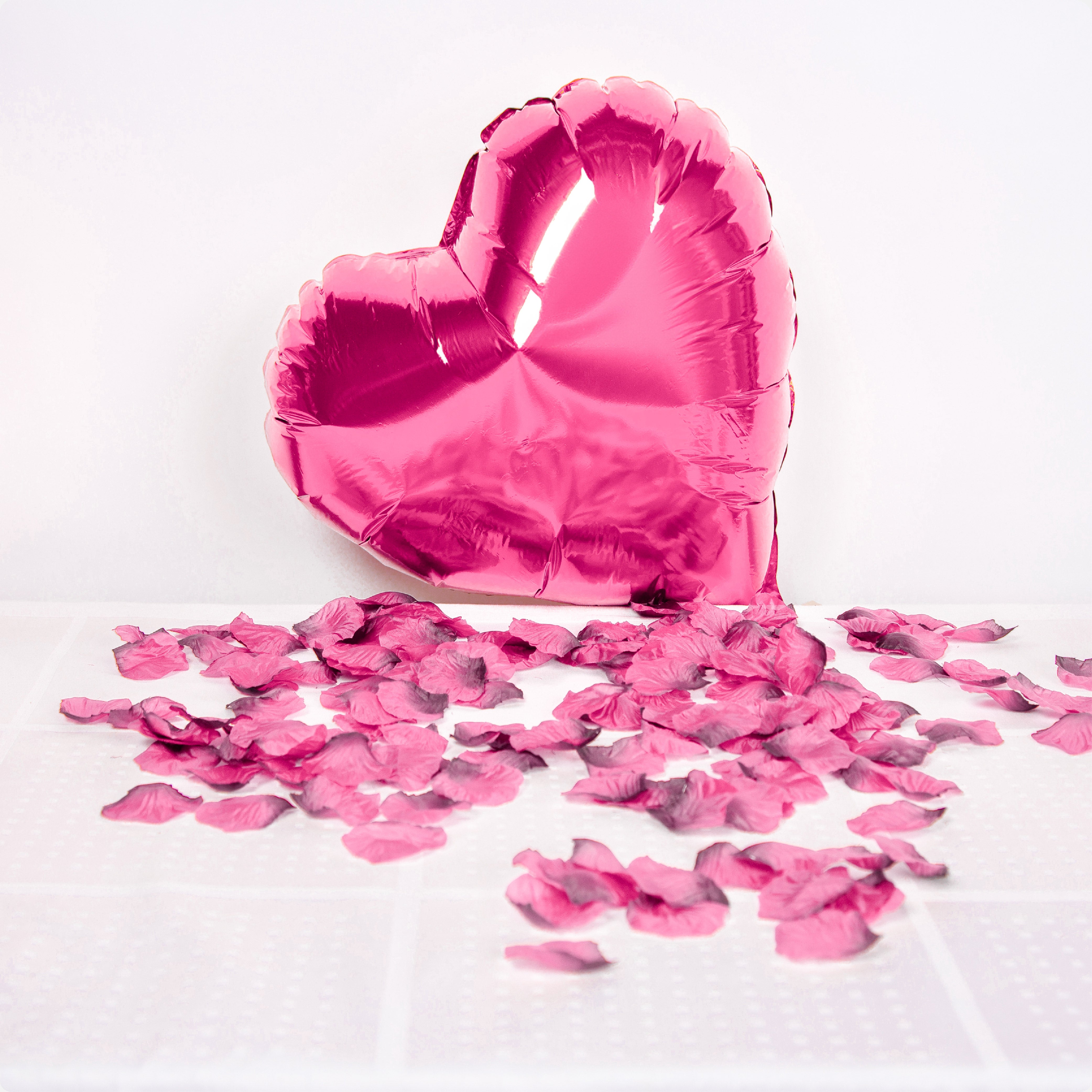 Roze Rozenblaadjes & Hartjes Ballonnen