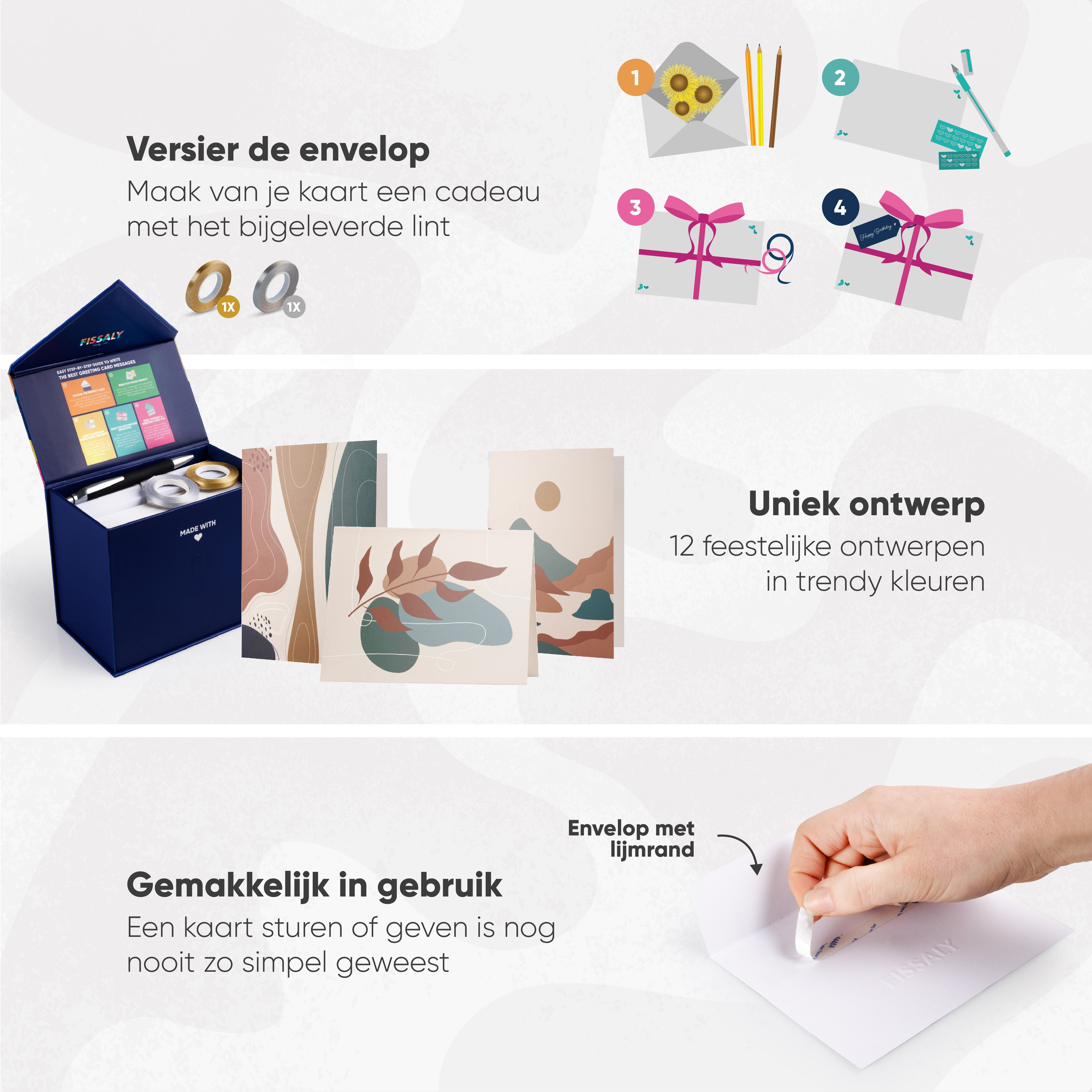 48 Stuks Wenskaarten Trendy