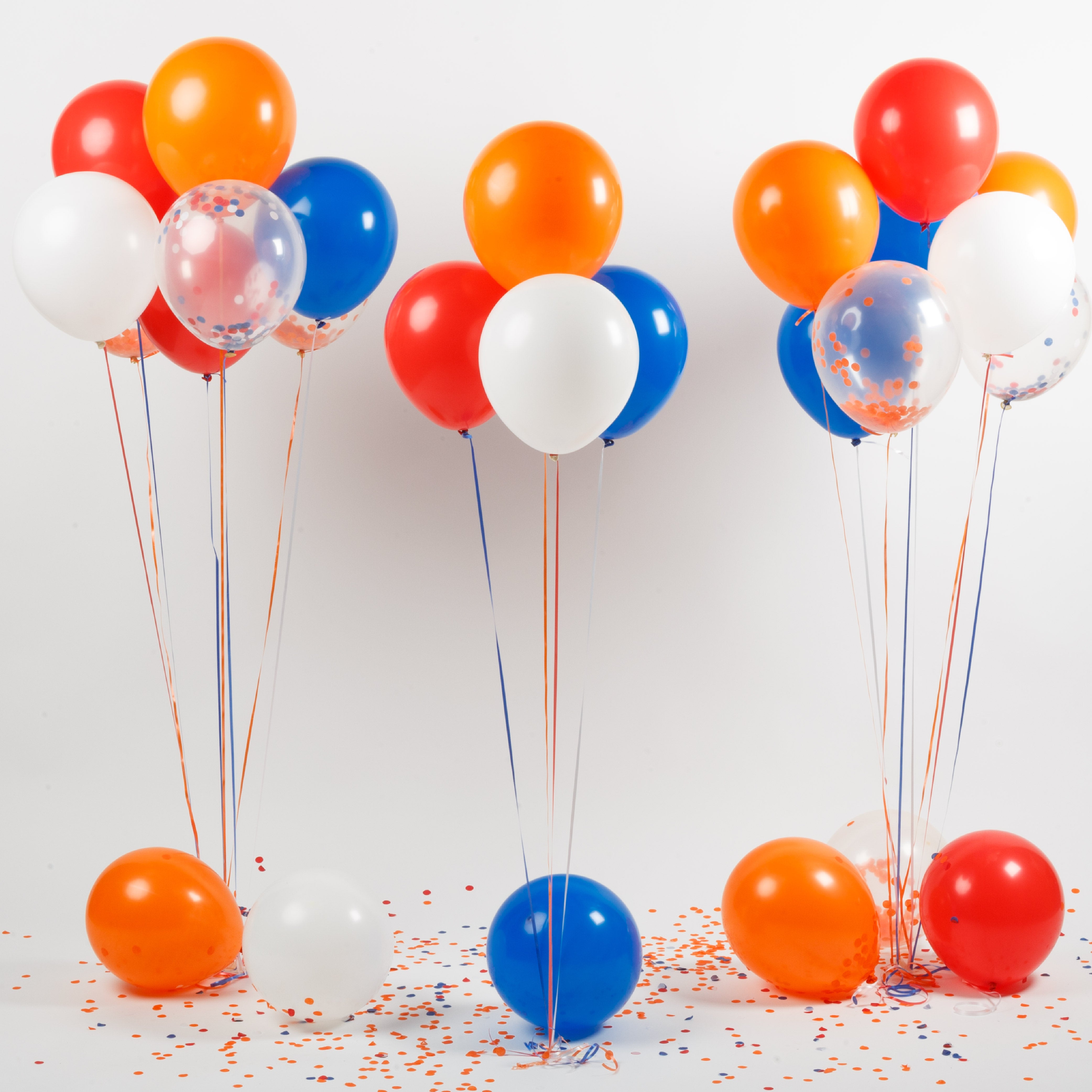 40 Stuks Rood, Wit, Blauw & Oranje Ballonnen