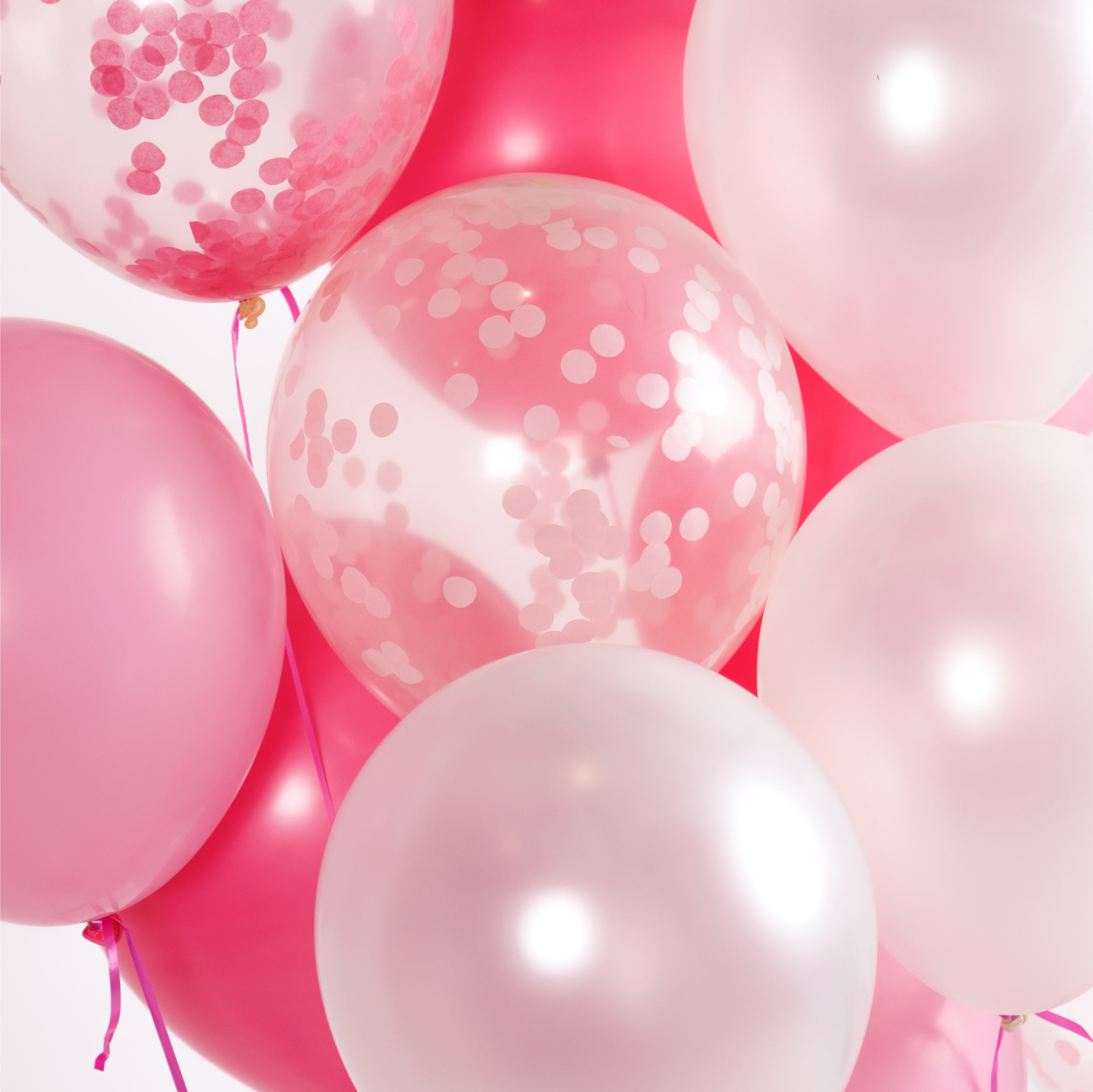 40 Stuks Roze, Wit & Donkerroze Ballonnen