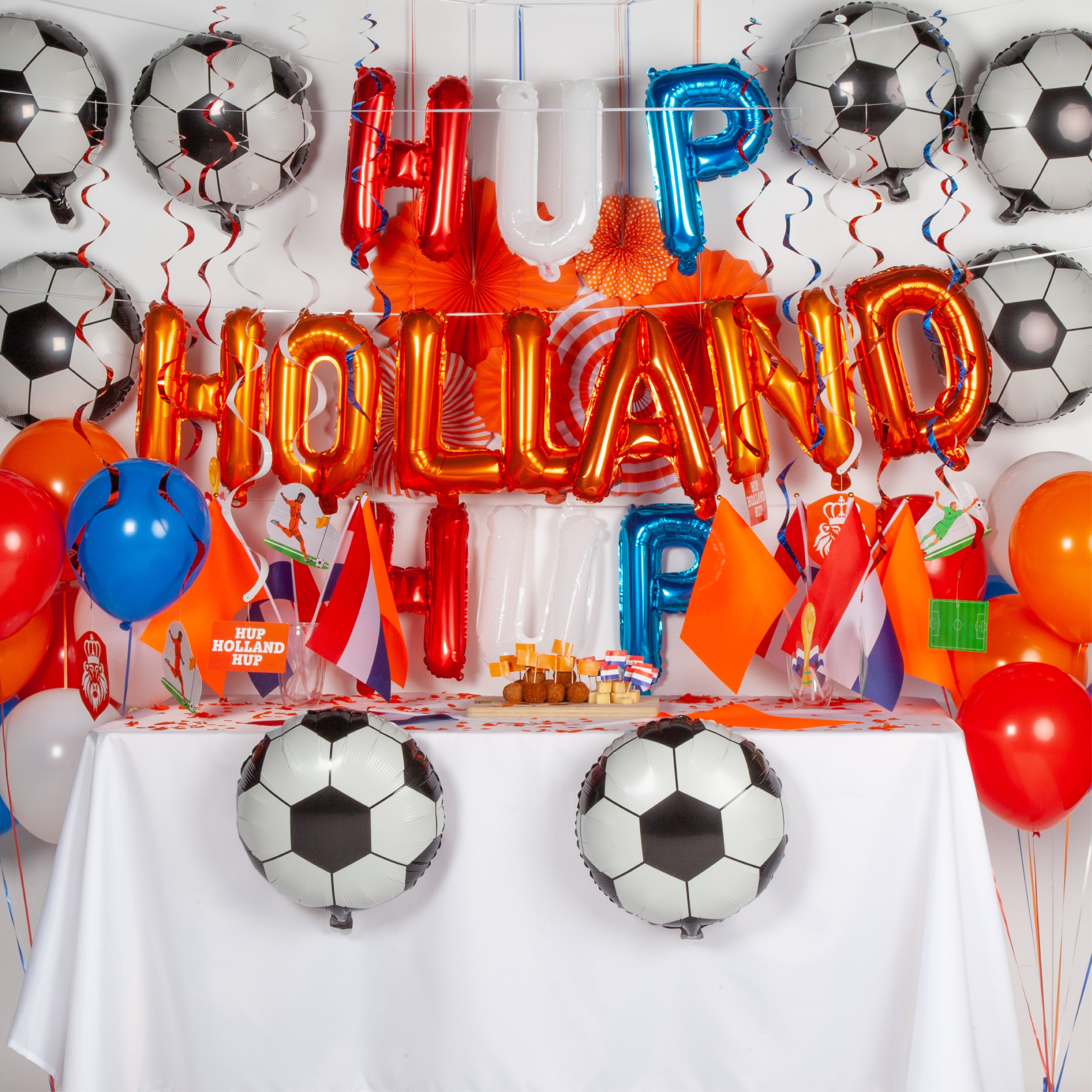 EK & WK Voetbal Nederland Feestpakket Oranje, Rood, Wit & Blauw