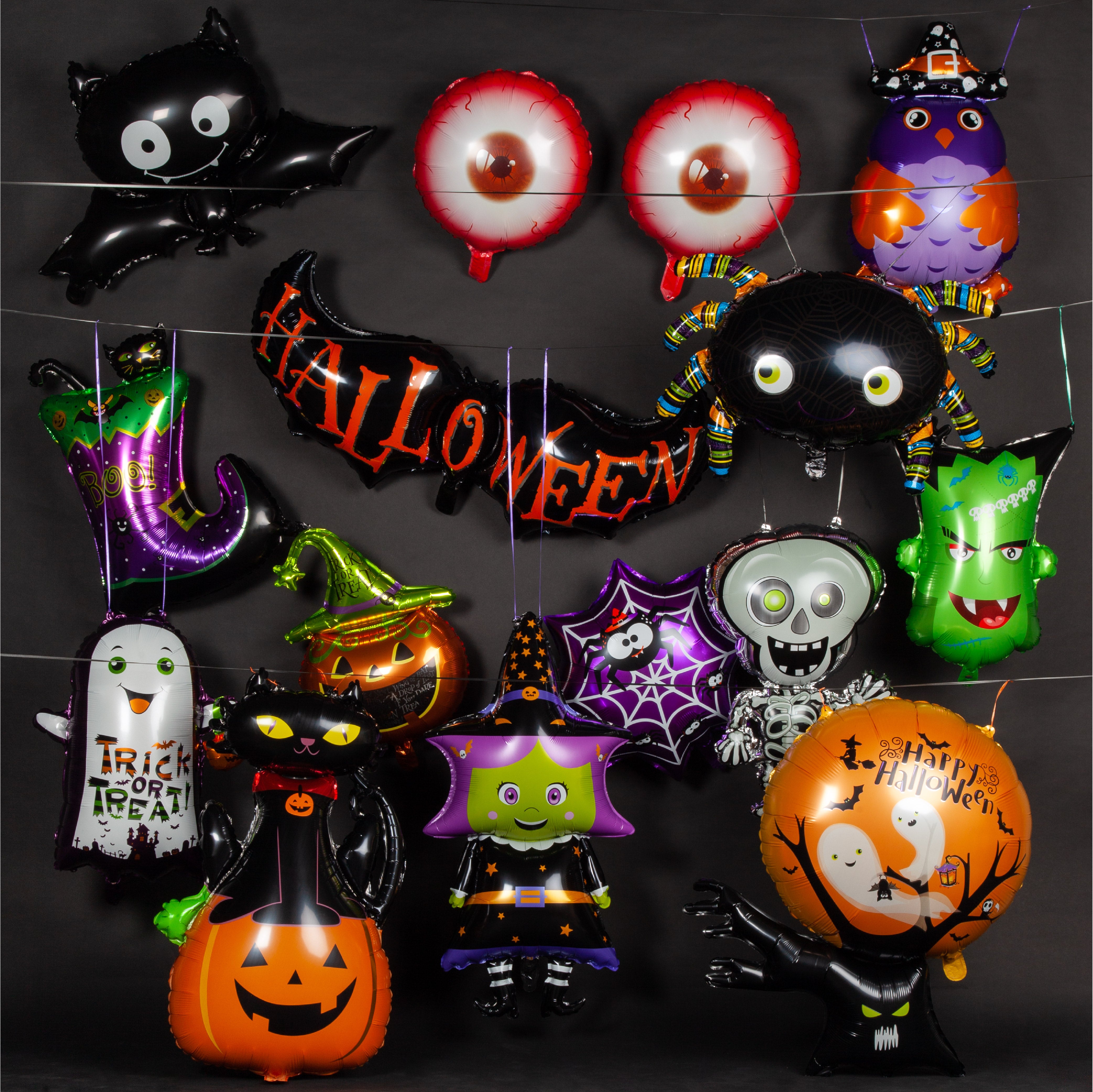 15 Stuks Griezel Halloween Folieballonnen