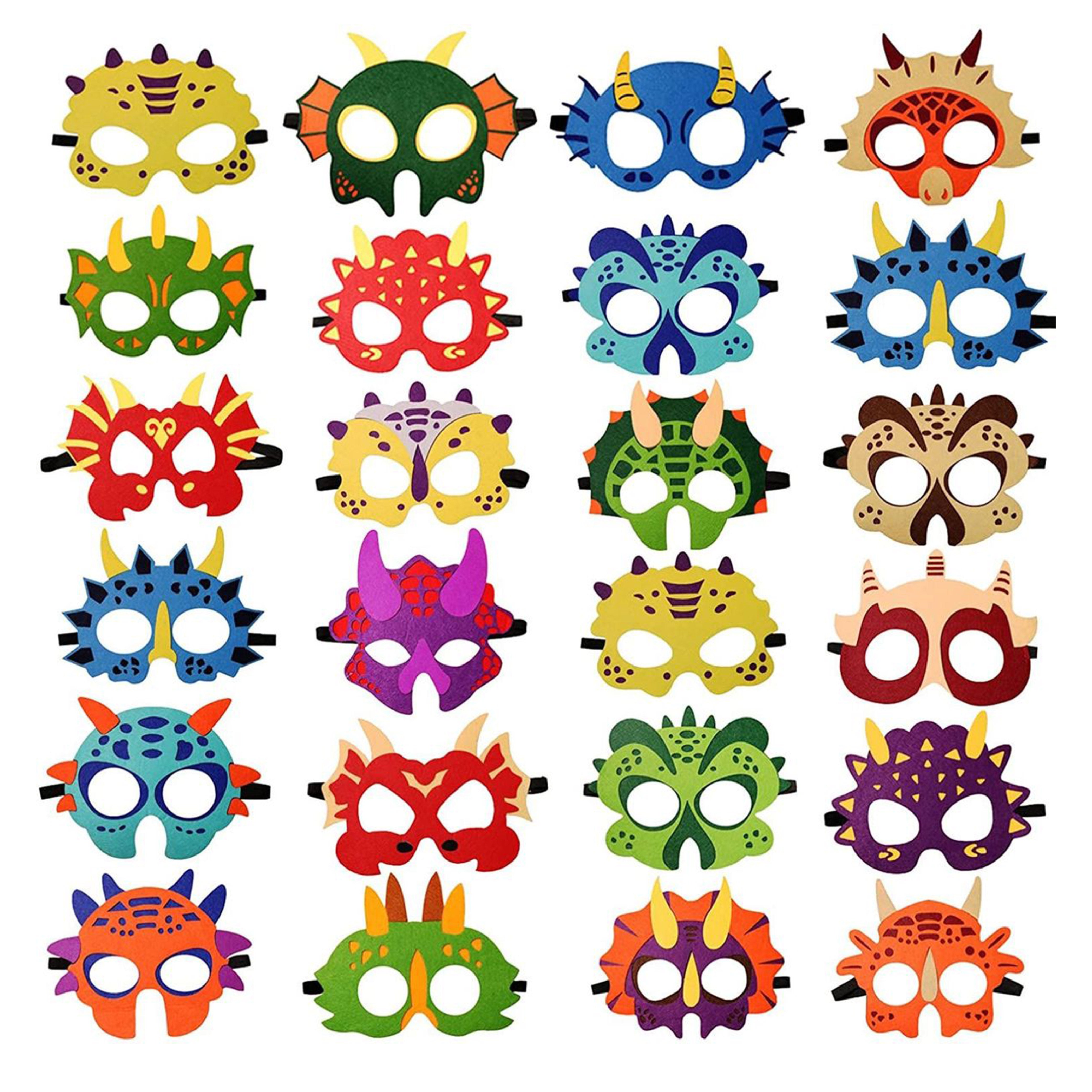 24 Stuks Dino Maskers