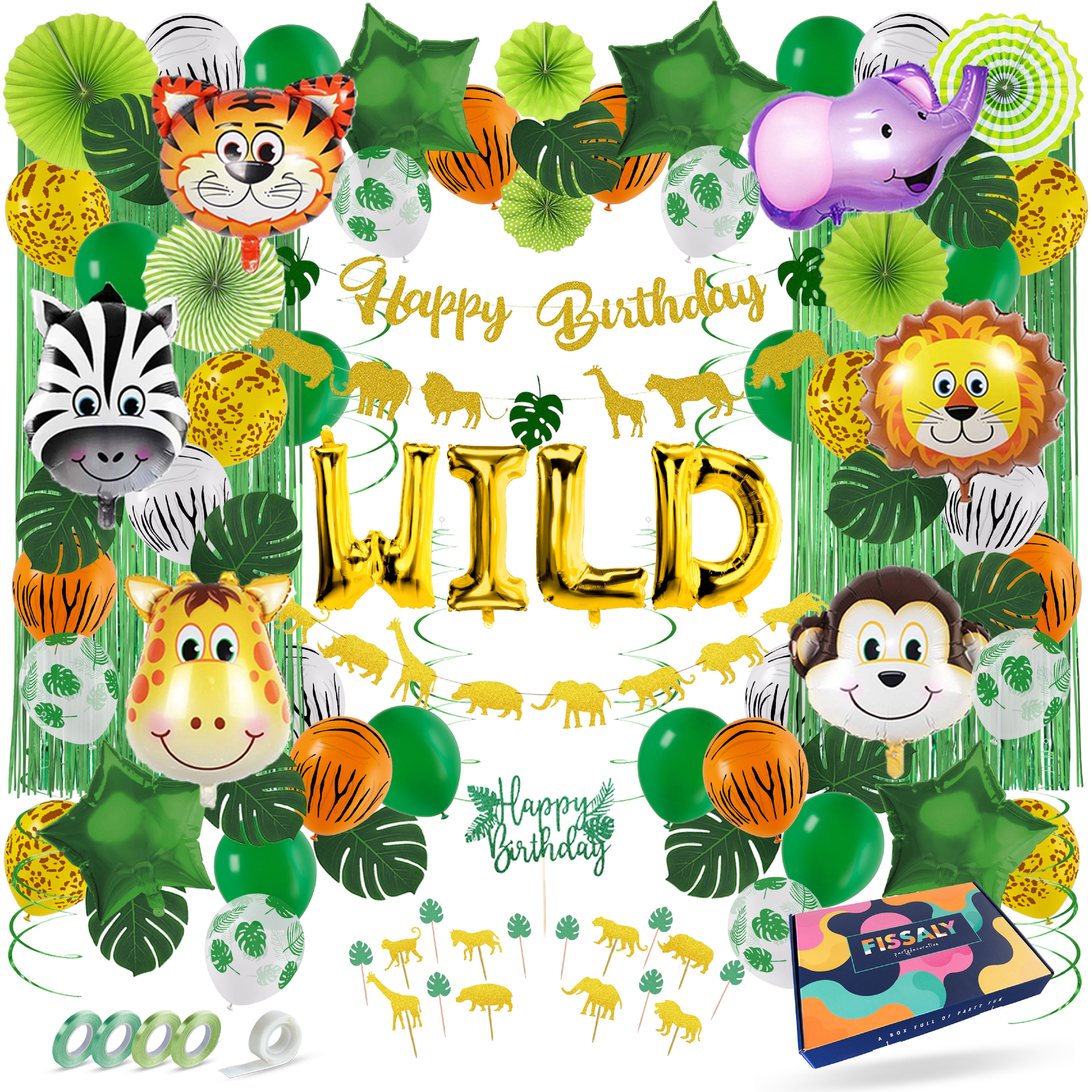 Jungle Wild Dieren Tropisch Verjaardag Feestpakket