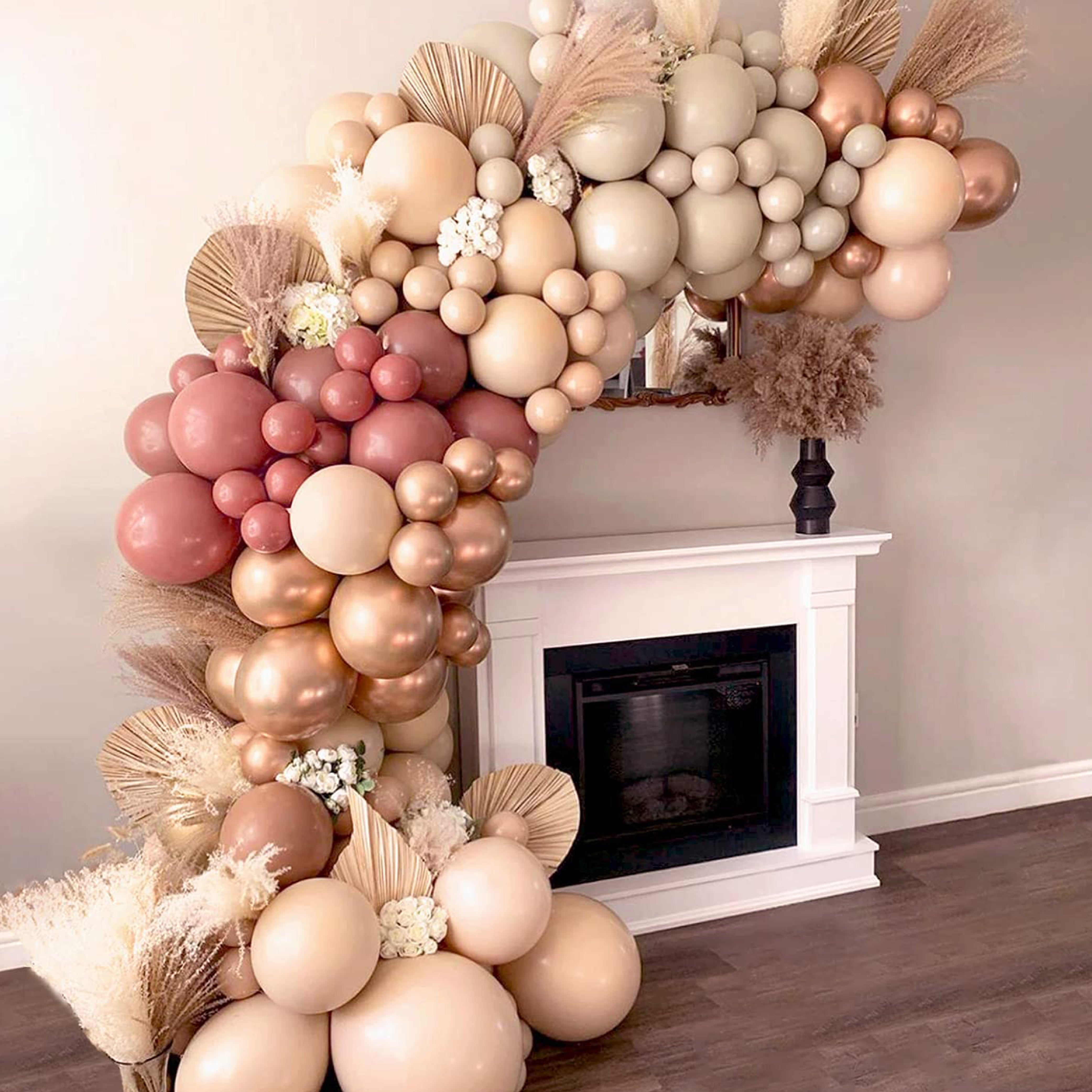 Ballonnenboog Beige, Rose Goud & Goud