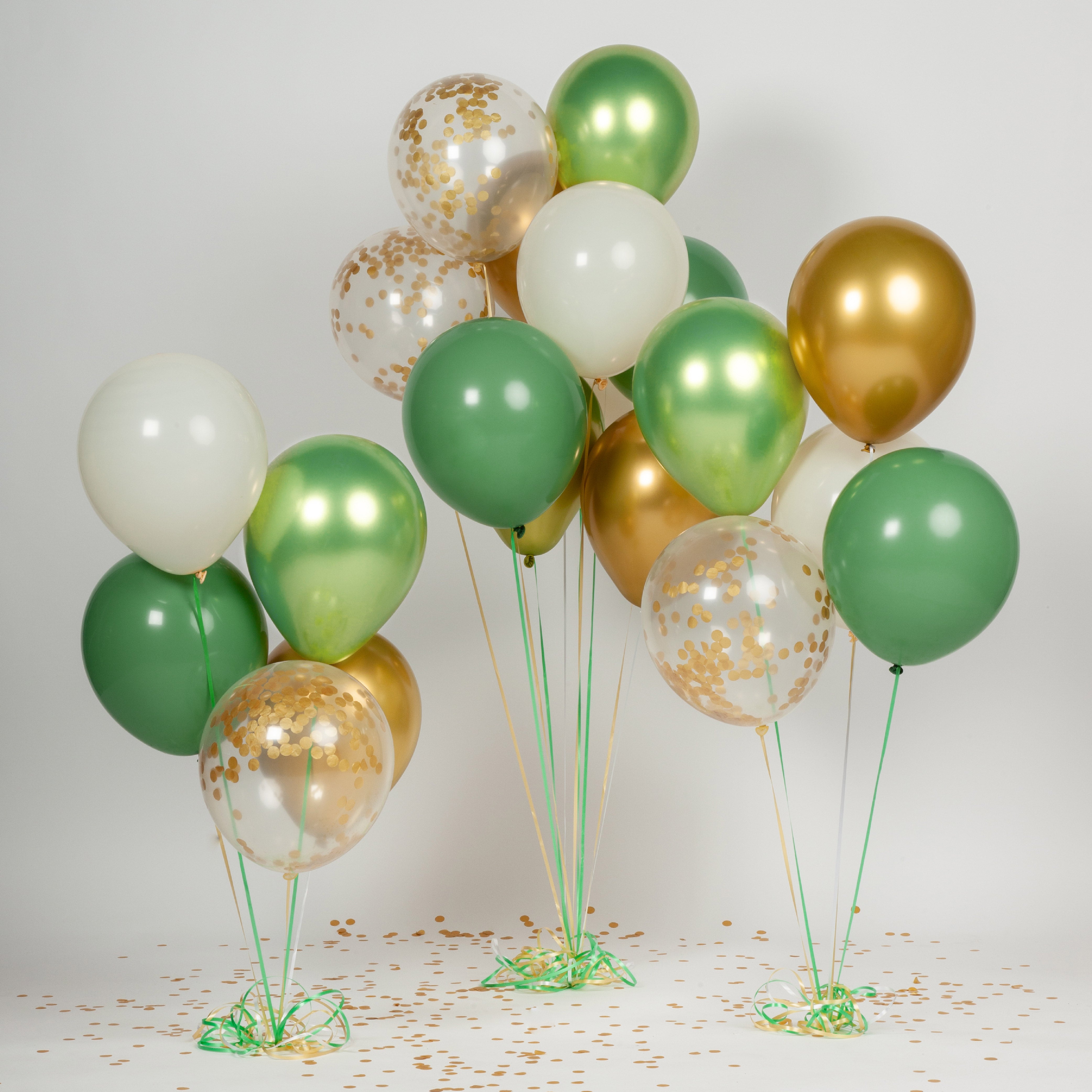 40 Stuks, Olijfgroen, Beige & Gouden Ballonnen