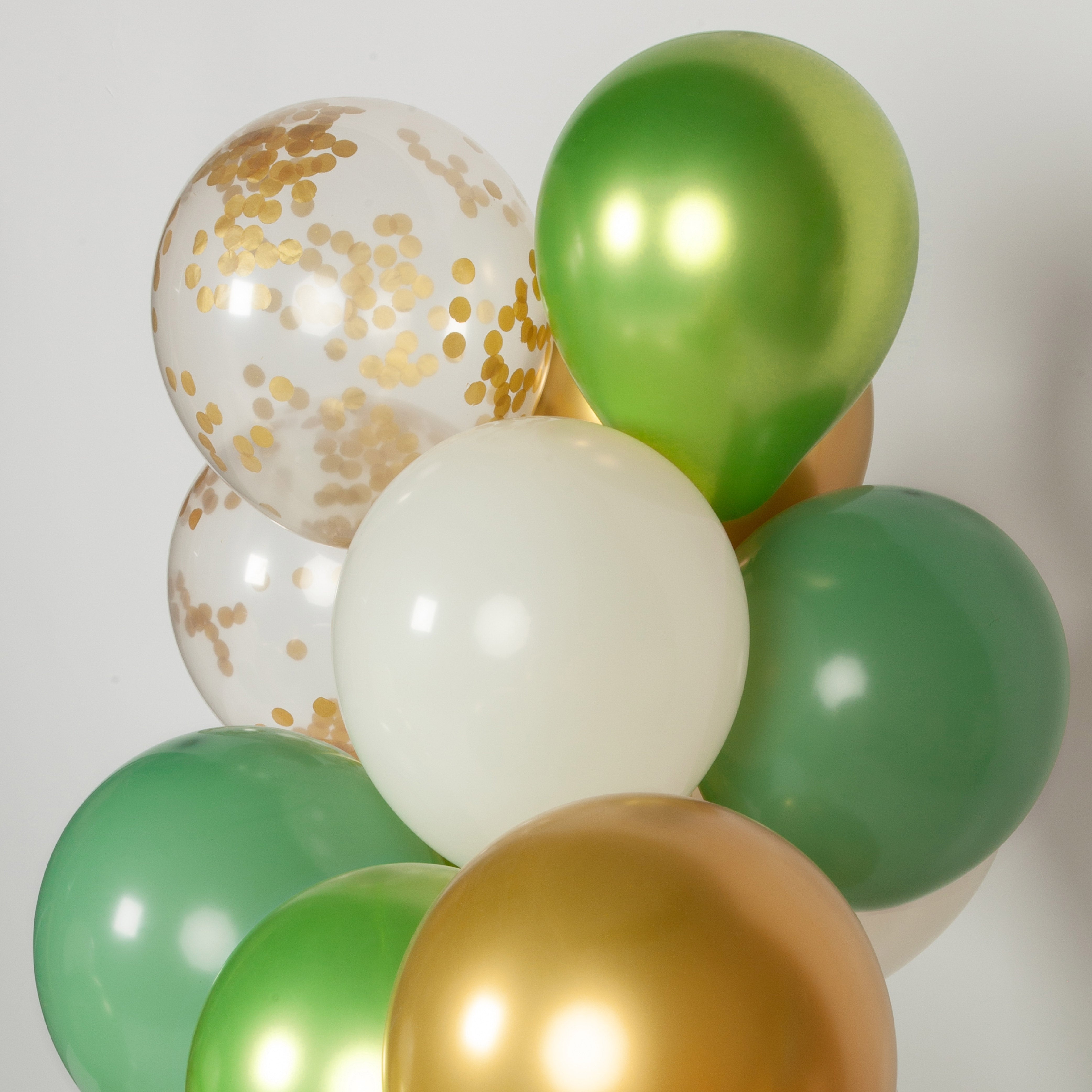 40 Stuks, Olijfgroen, Beige & Gouden Ballonnen