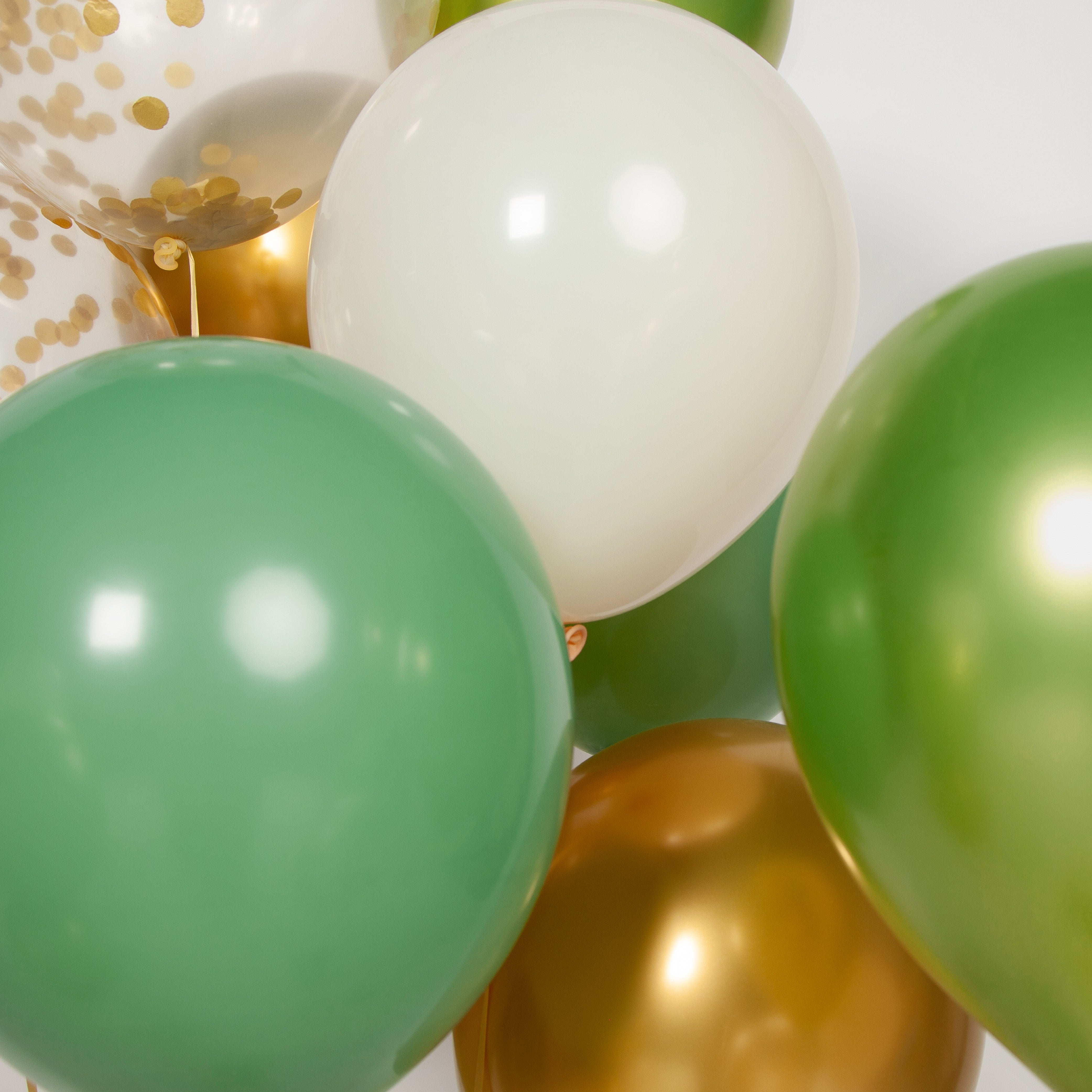 40 Stuks, Olijfgroen, Beige & Gouden Ballonnen