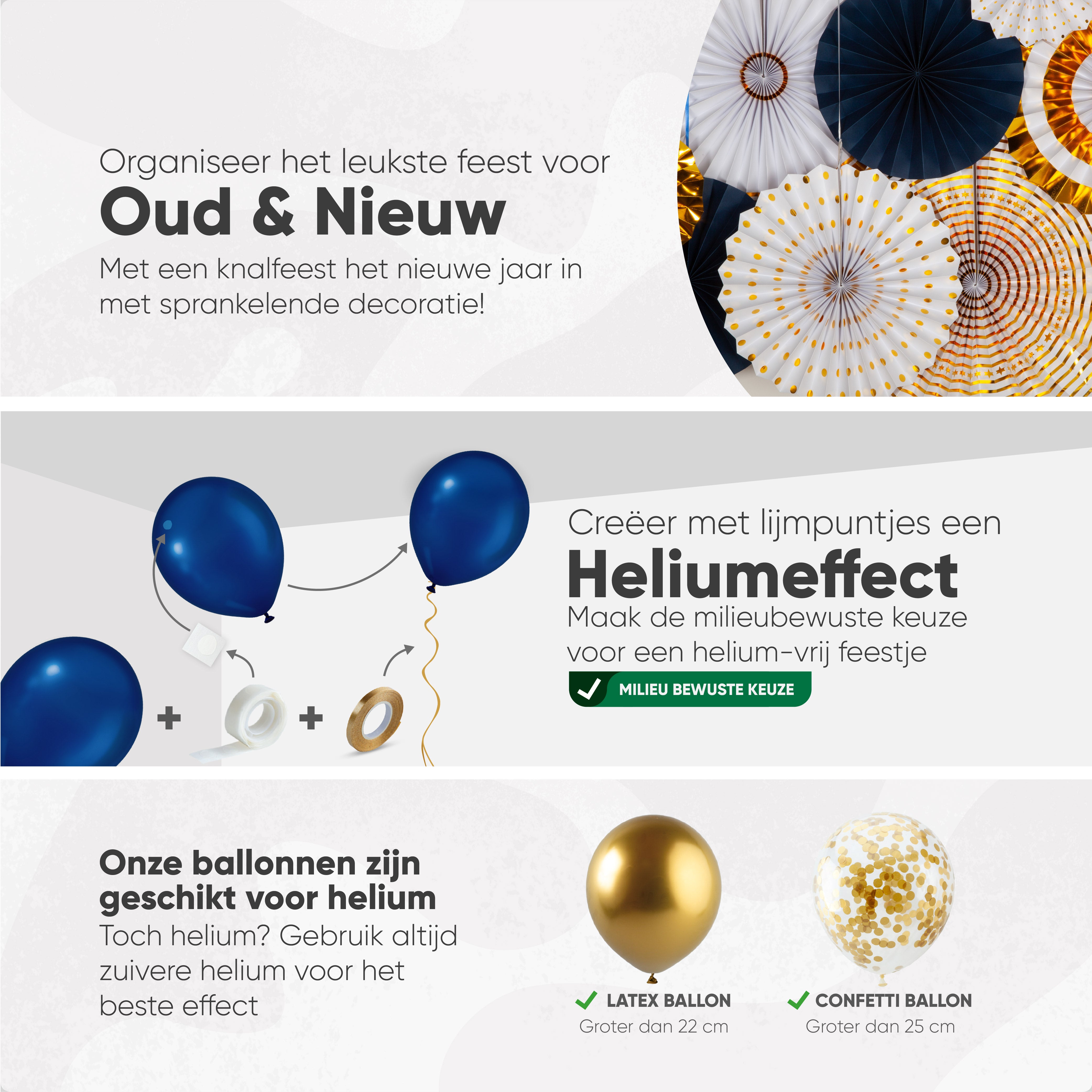 2025 Oud & Nieuw Feestpakket Marineblauw & Goud