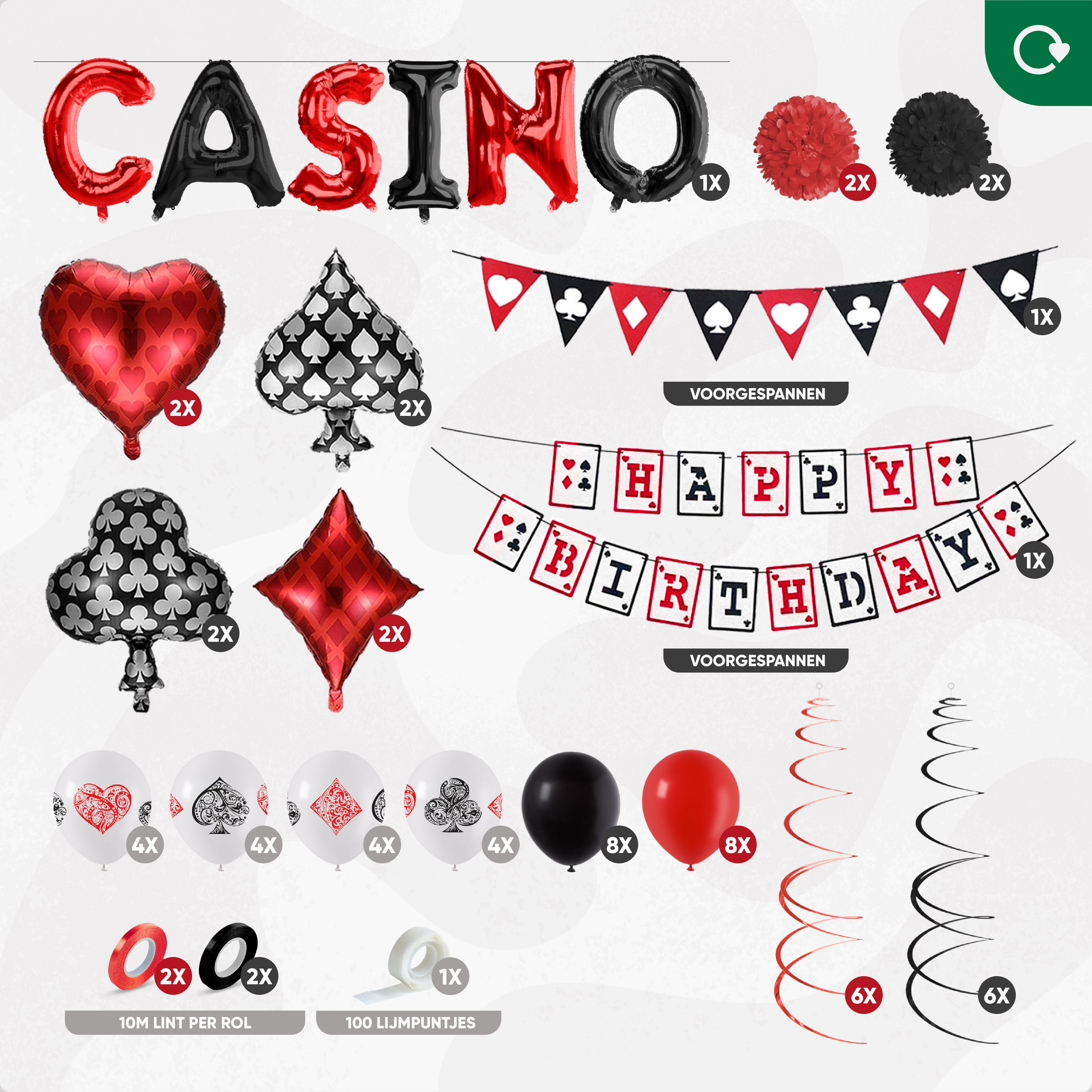 Las Vegas Casino Poker Verjaardag Feestpakket