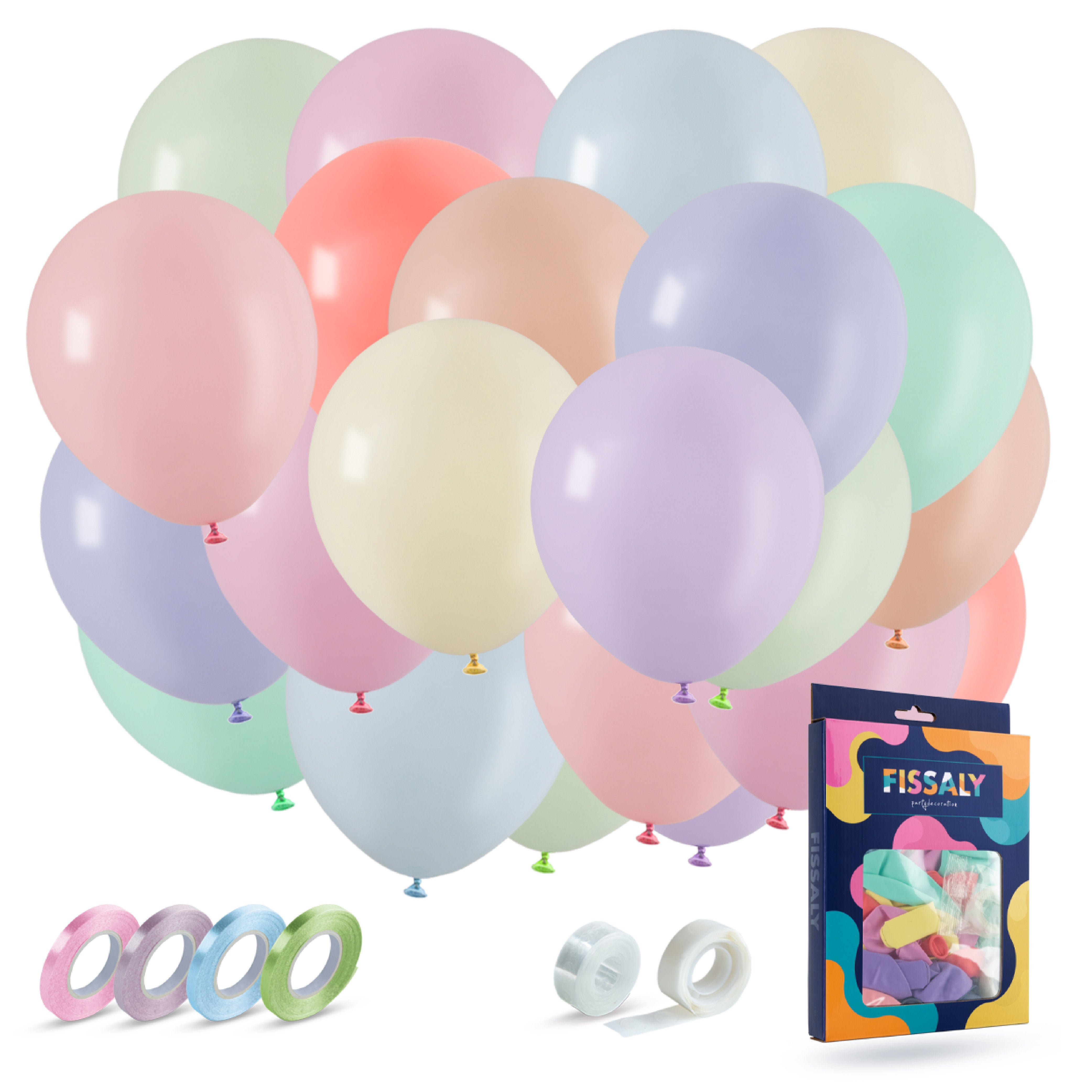 40 Stuks Gekleurde Pastel Helium Latex Ballonnen