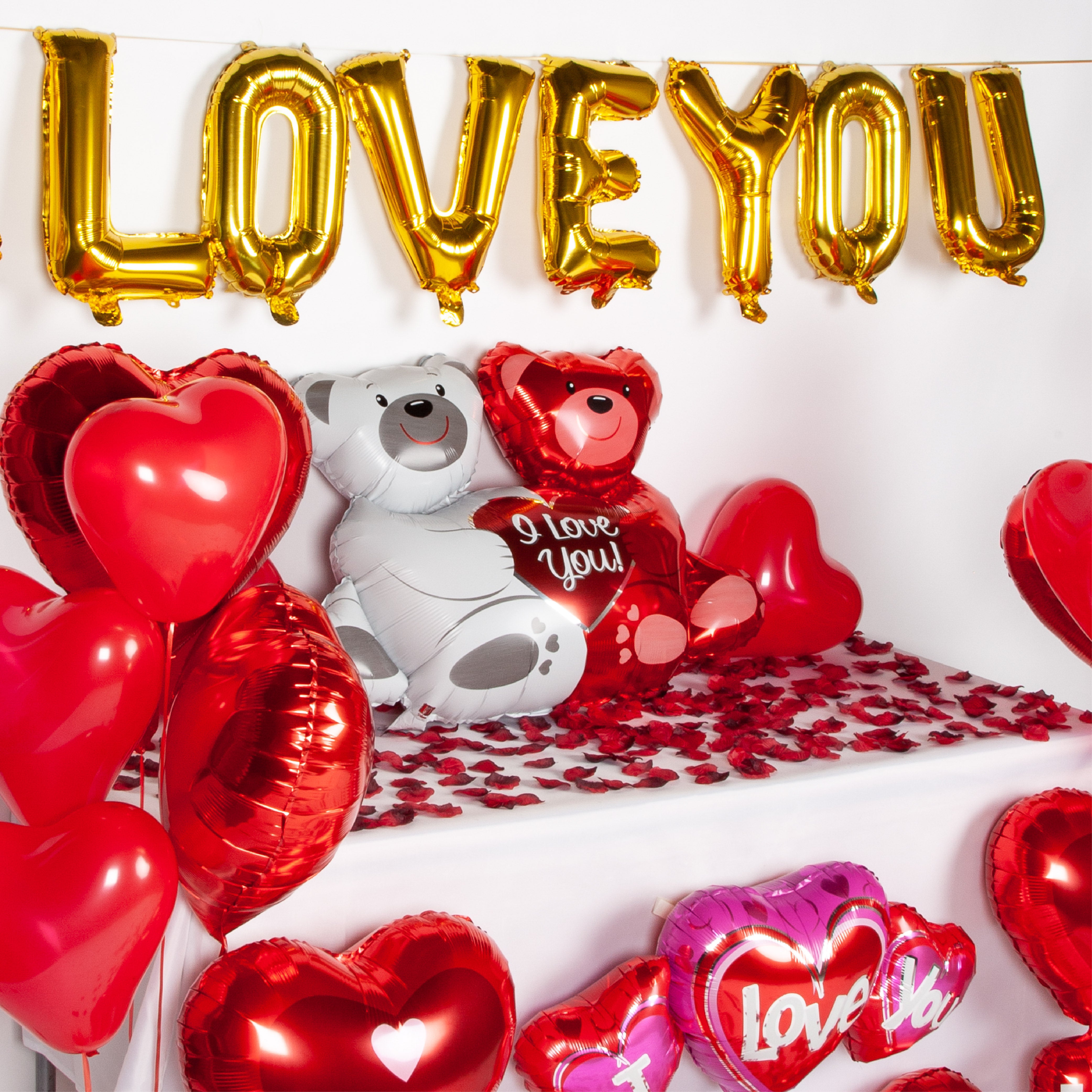 I Love You Valentijn & Liefde Feestpakket Rood & Goud