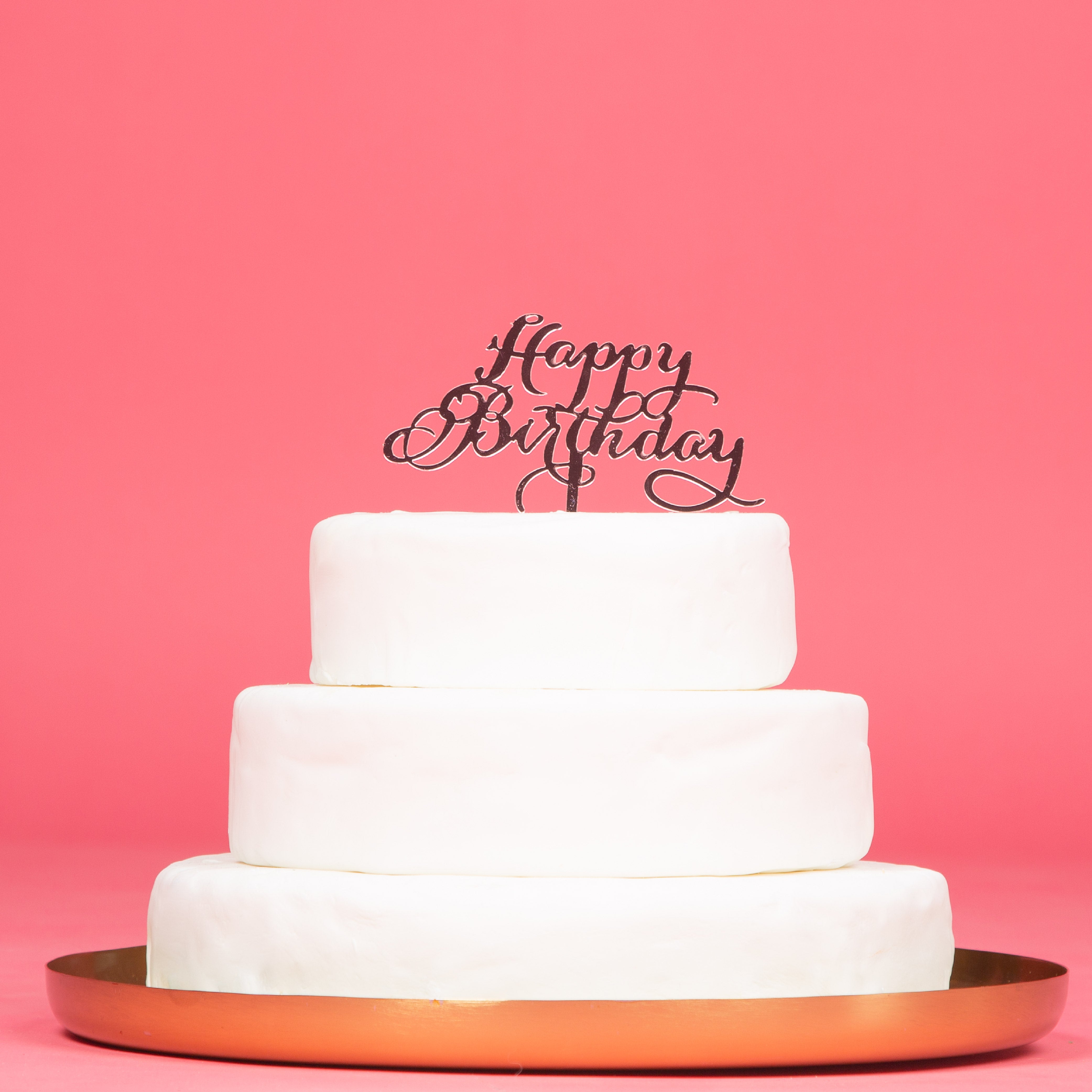 6 Stuks Rose Gouden Happy Birthday Taart toppers