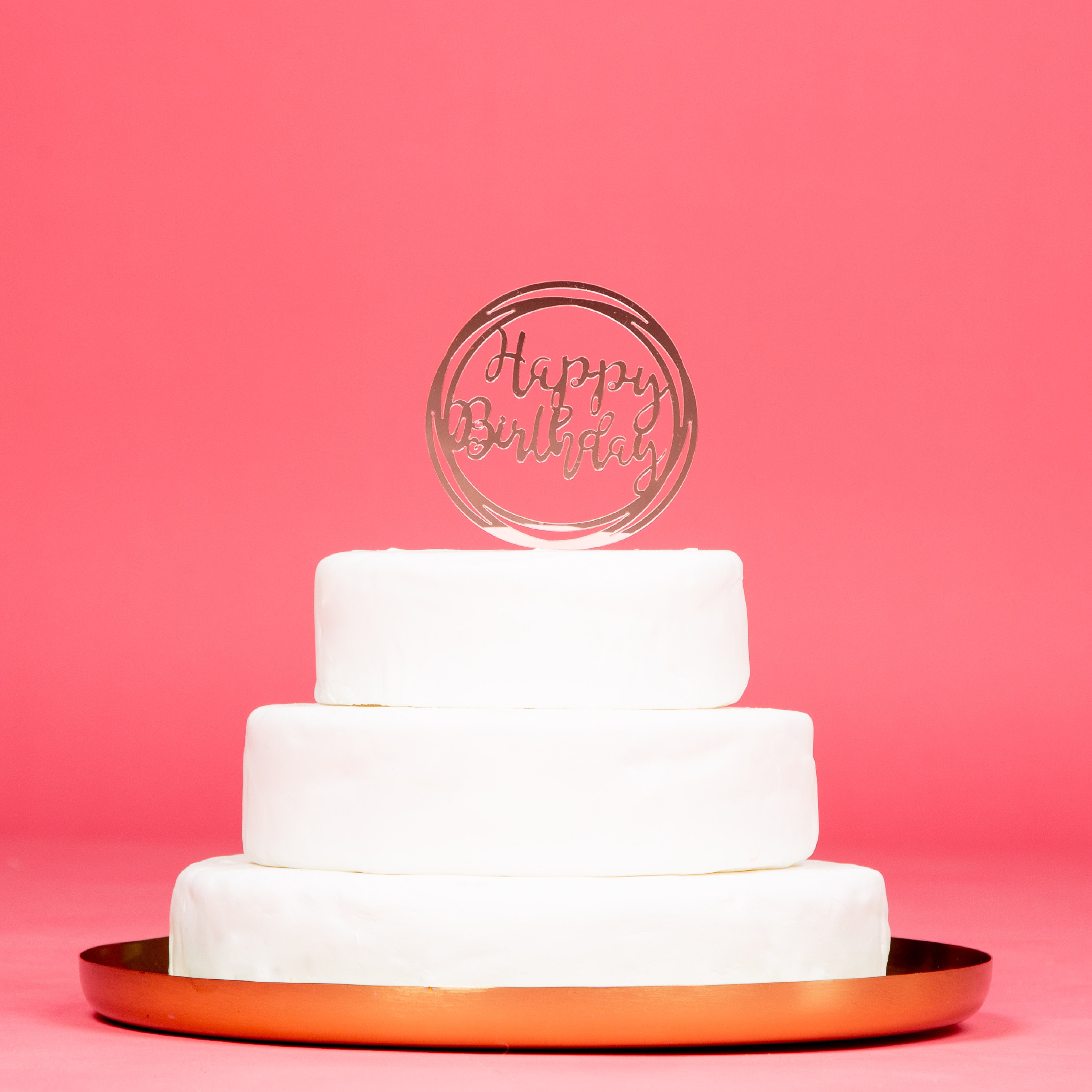 6 Stuks Rose Gouden Happy Birthday Taart toppers