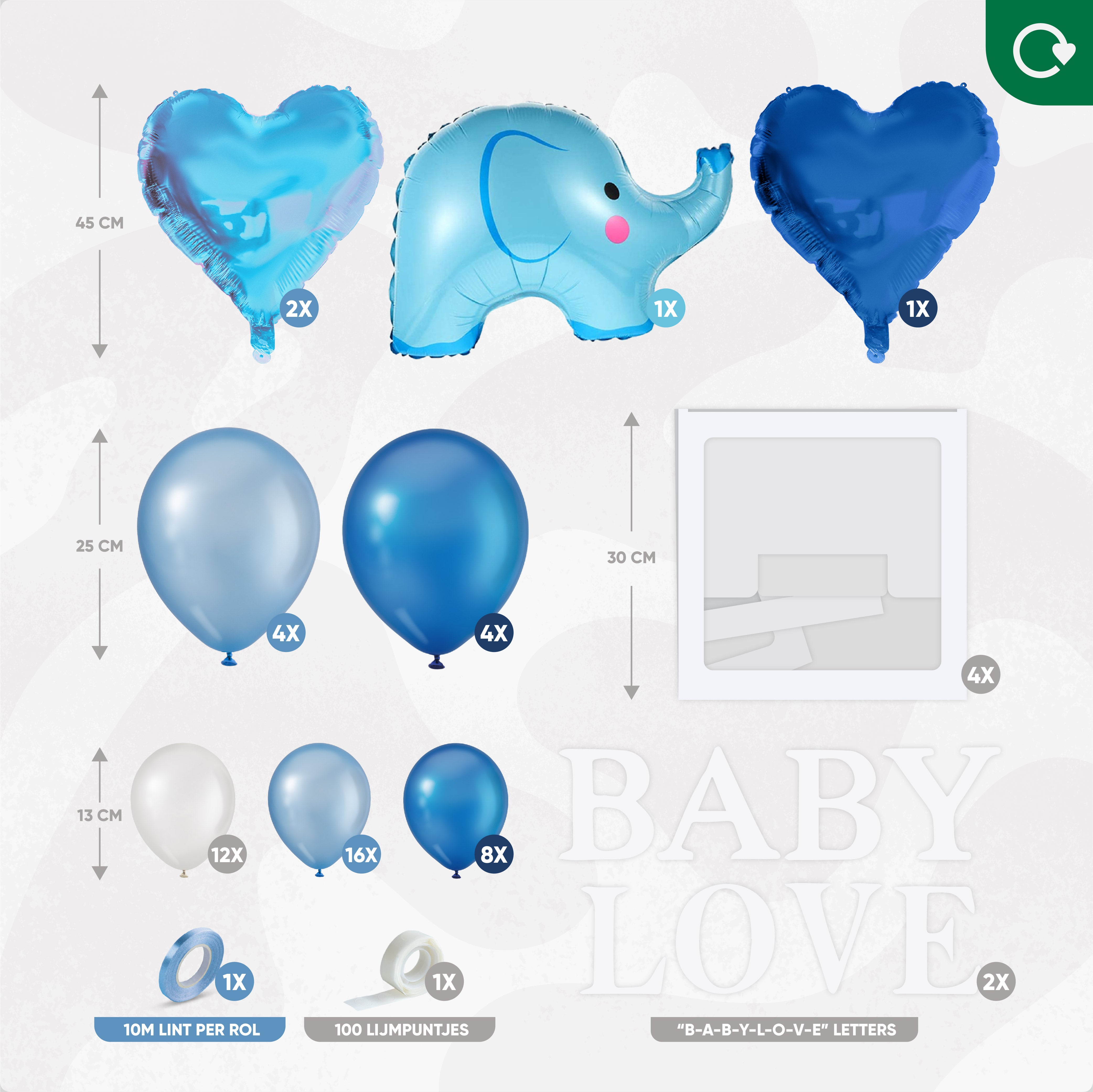 Babyshower Jongen Dozen Feestpakket Blauw
