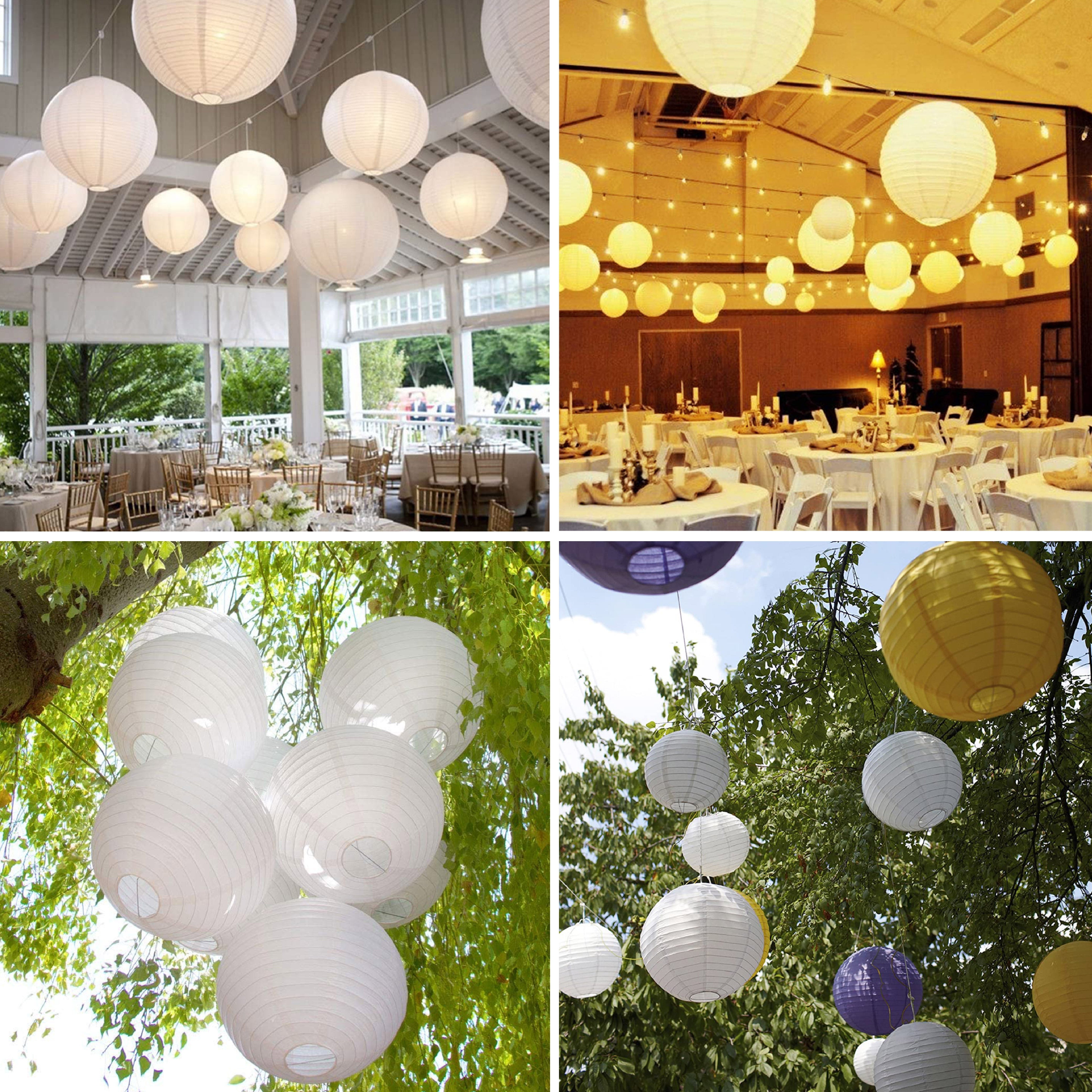 20 Stuks Witte Lampionnen