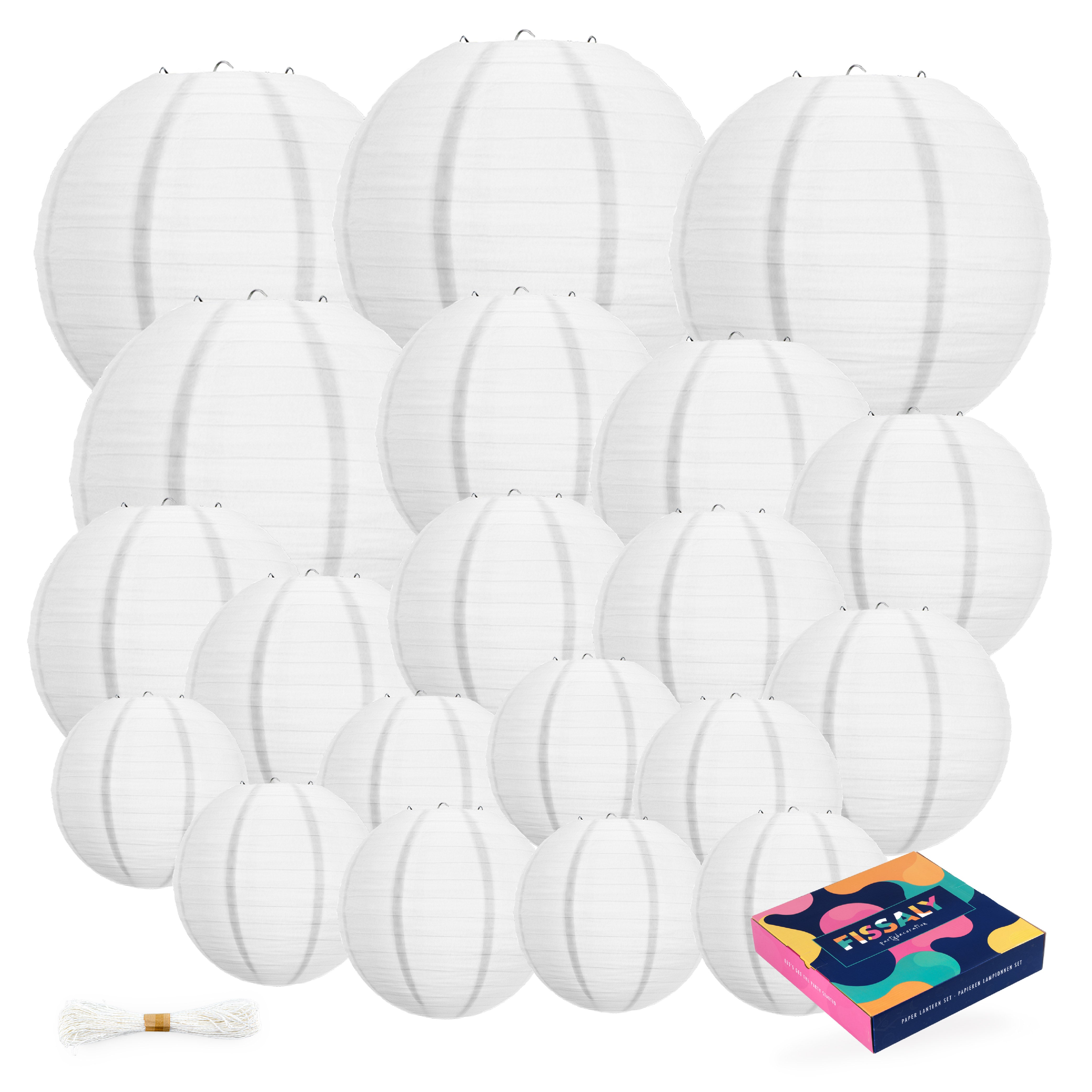 20 Stuks Witte Lampionnen