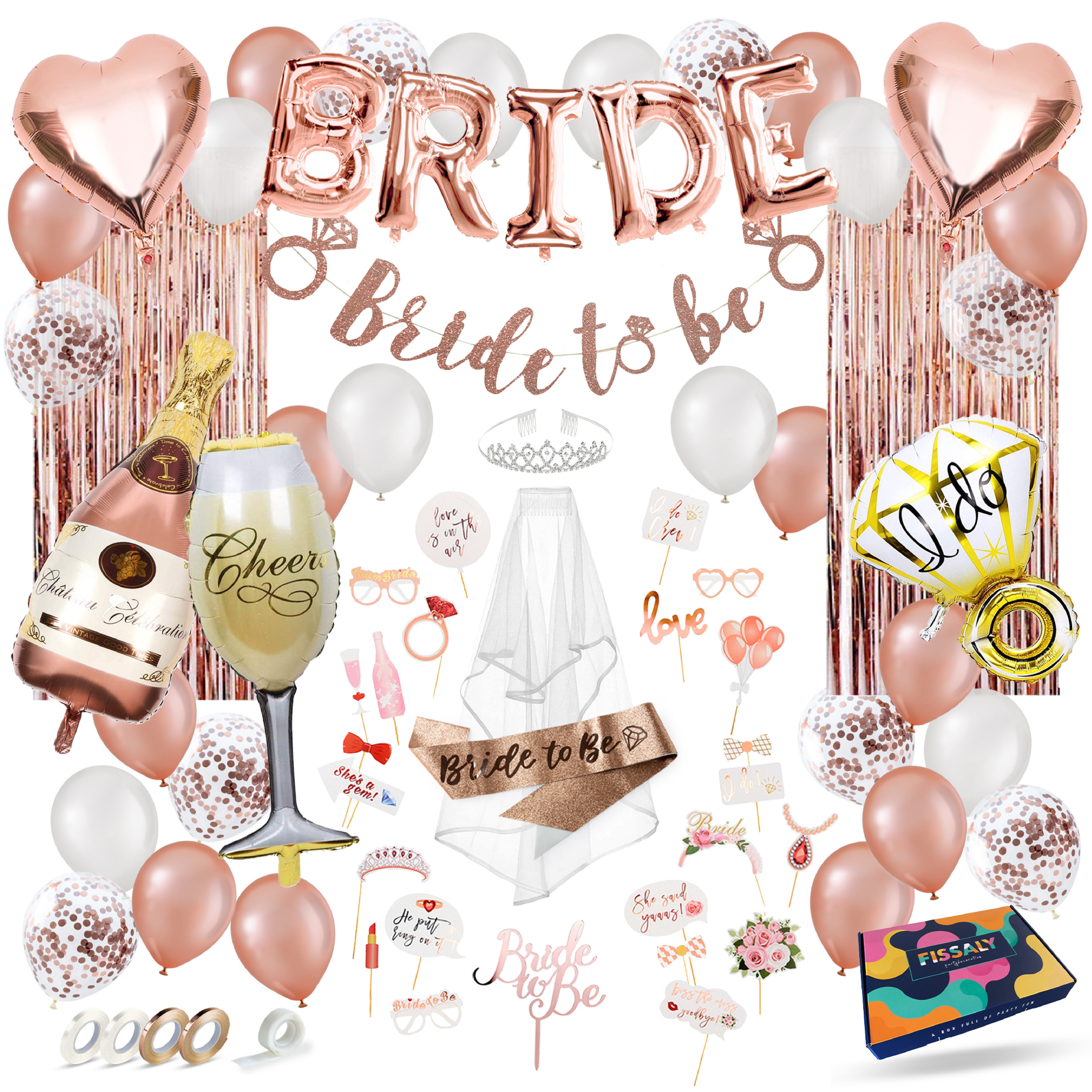 Bride To Be Feestpakket XL Rose Goud & Wit