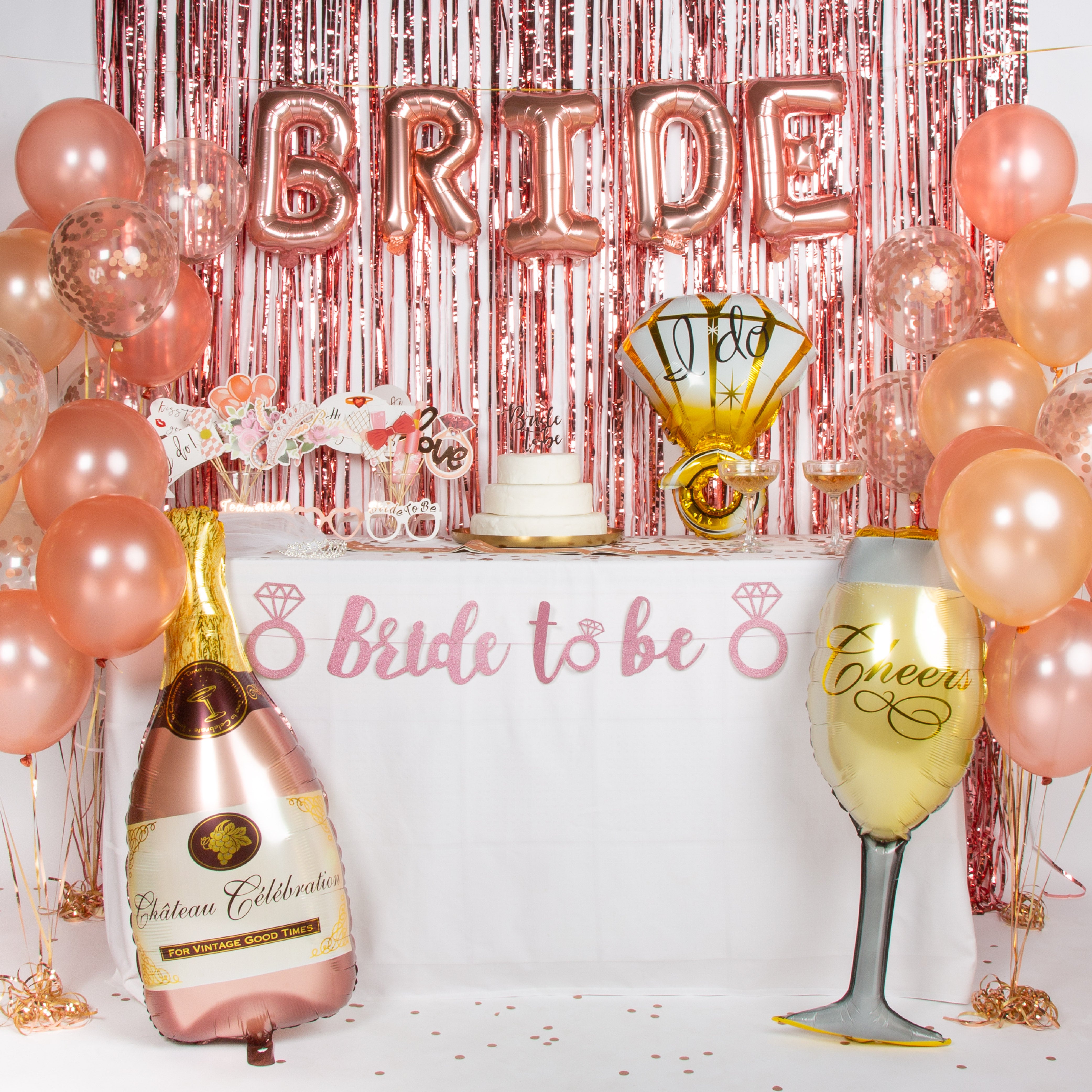 Bride To Be Feestpakket XL Rose Goud & Wit