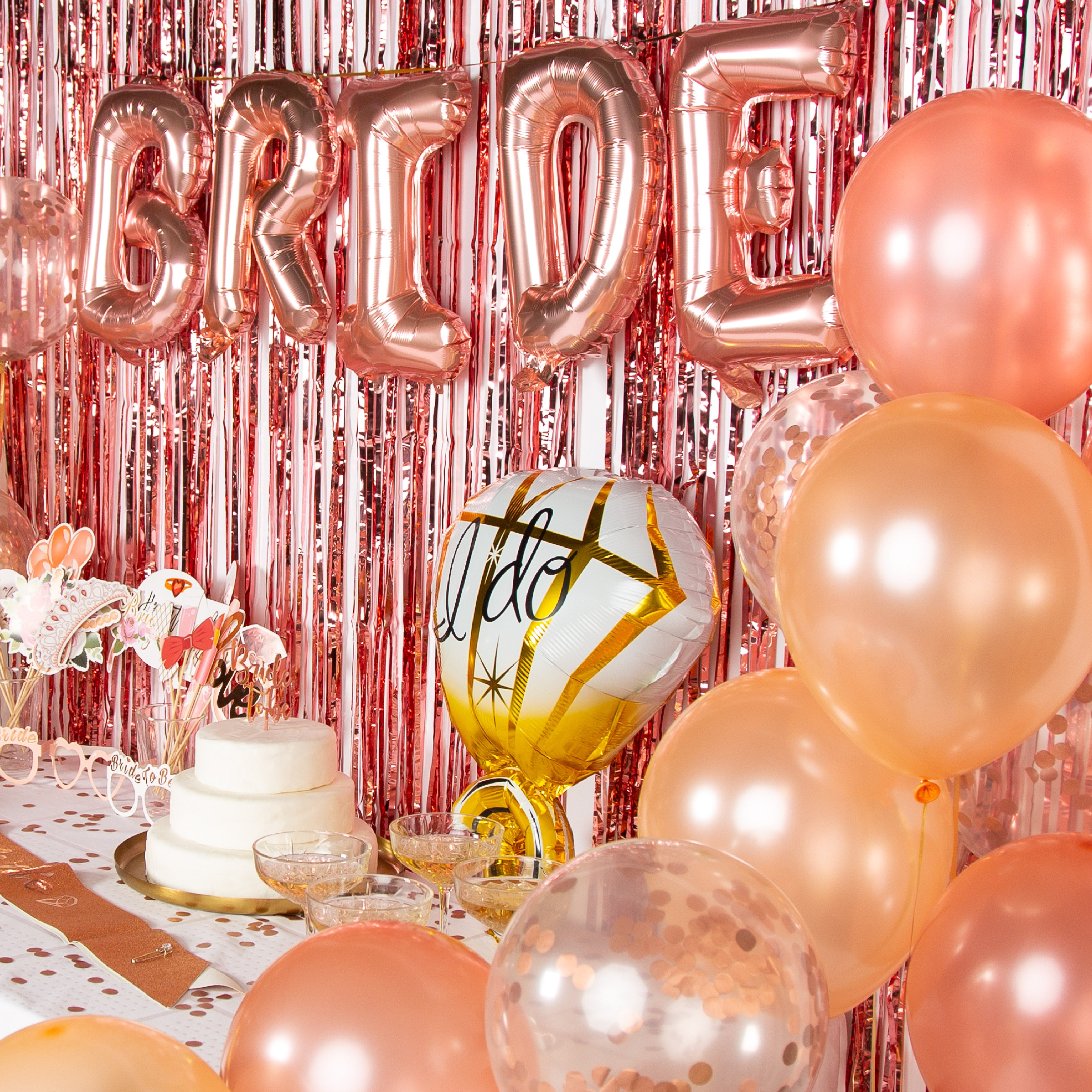 Bride To Be Feestpakket XL Rose Goud & Wit