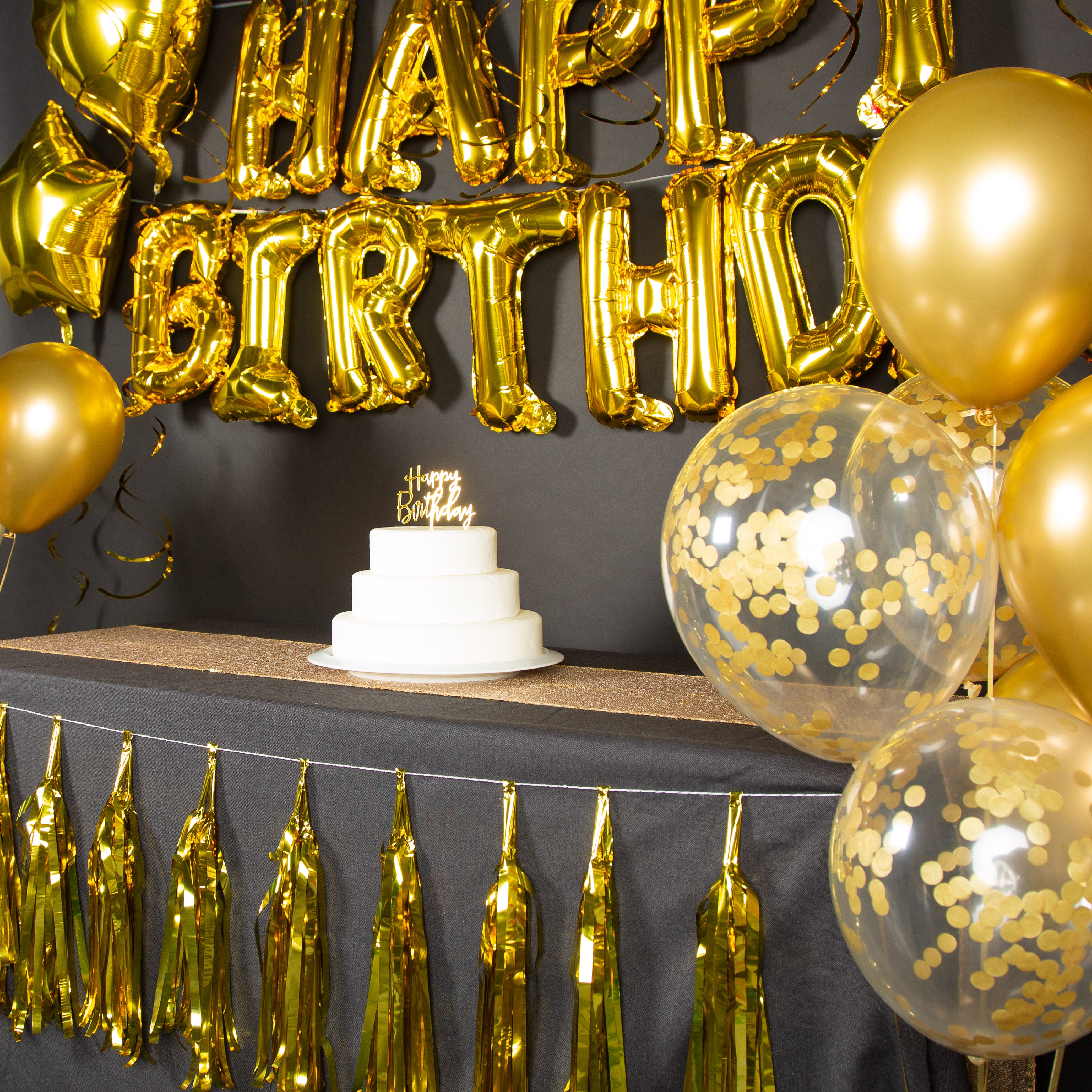 Happy Birthday Verjaardag Feestpakket Goud