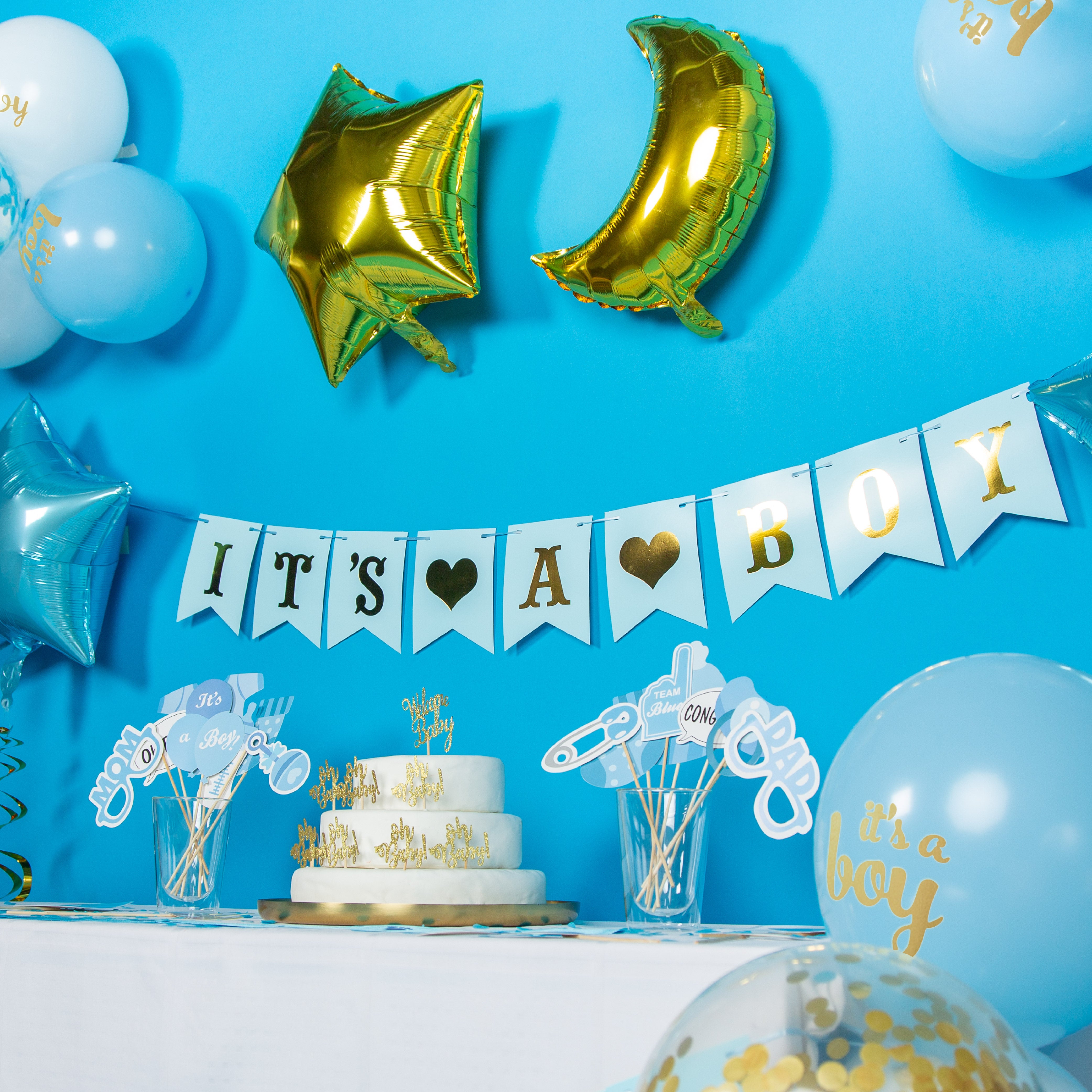 Babyshower Jongen Feestpakket Blauw