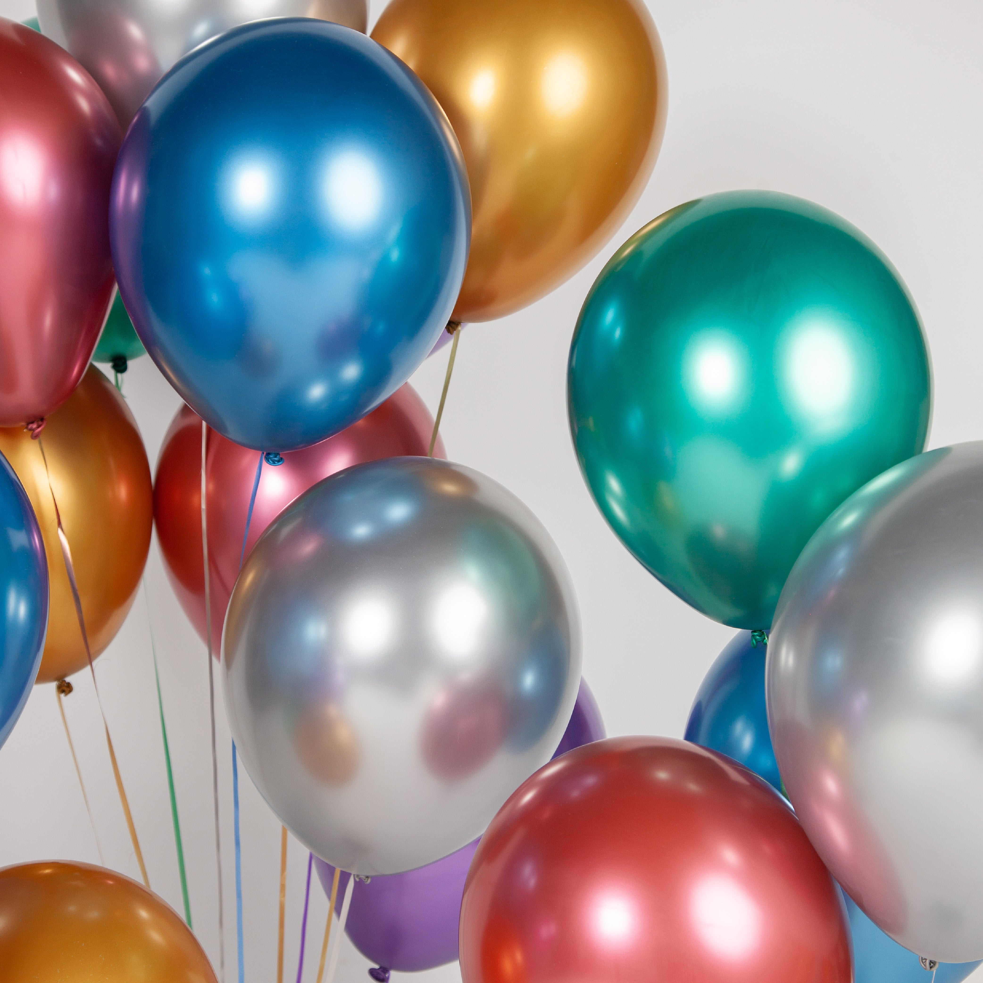 42 Stuks Metallic Chrome Ballonnen