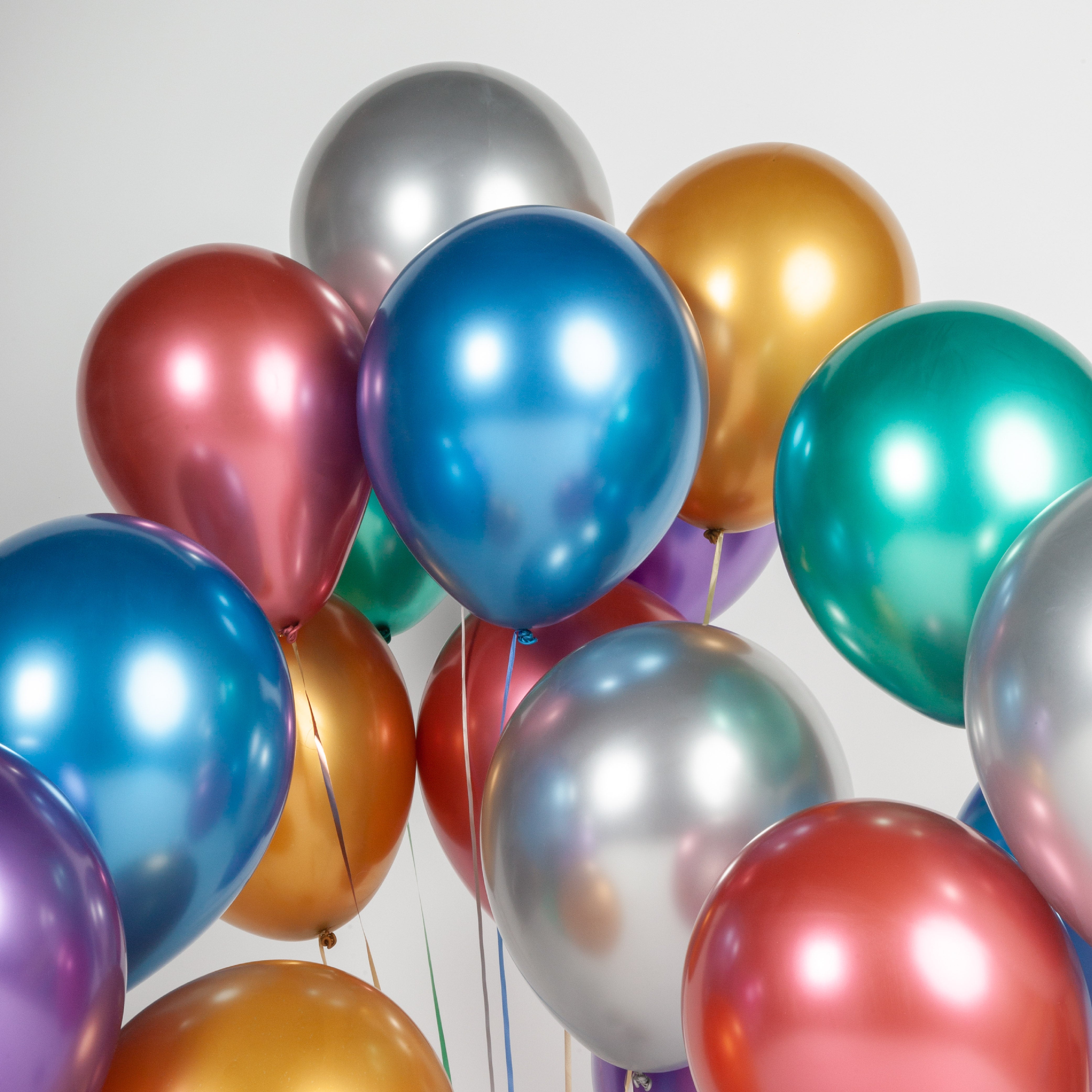 42 Stuks Metallic Chrome Ballonnen