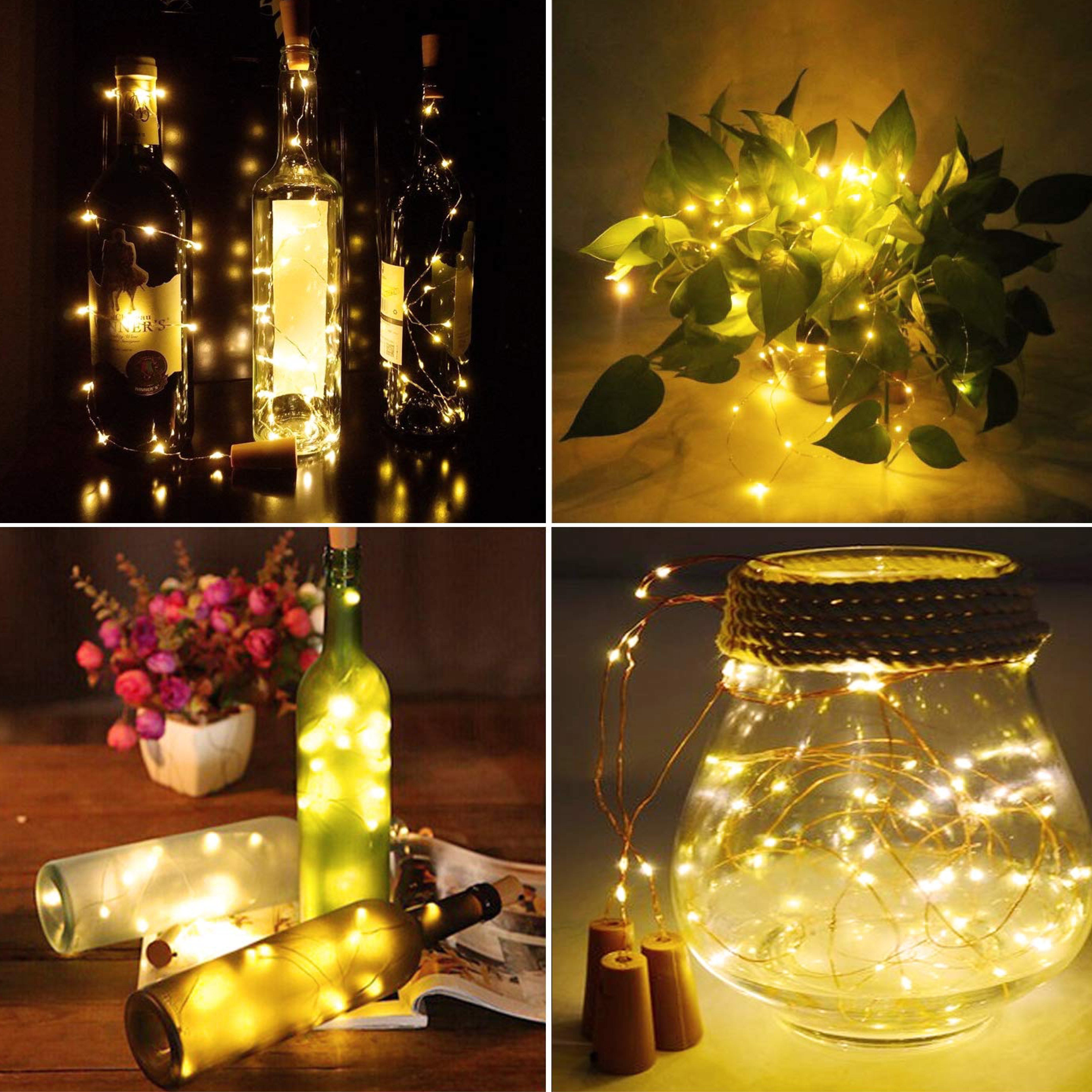 10 Stuks Led Flesverlichting Warm Wit