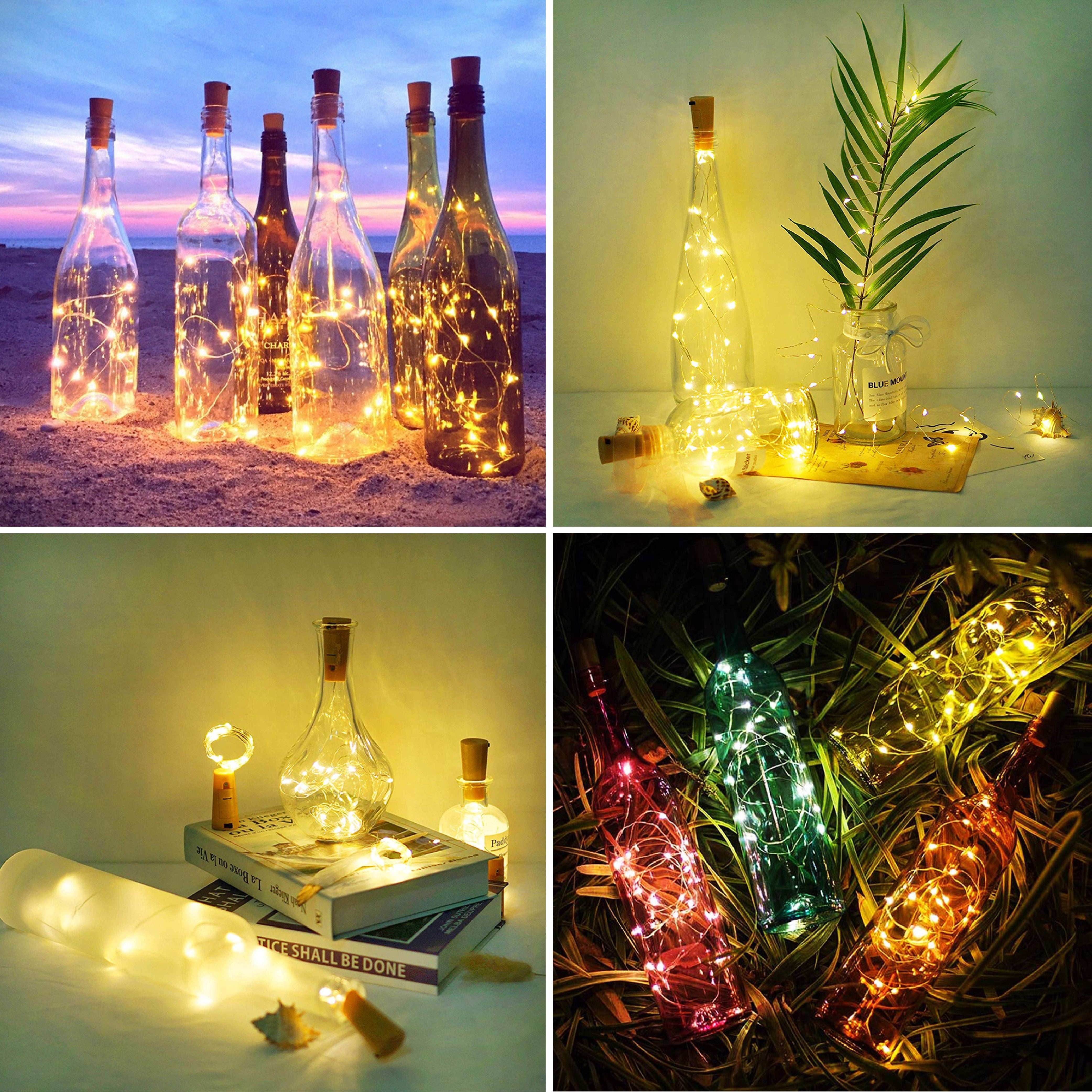 10 Stuks Led Flesverlichting Warm Wit