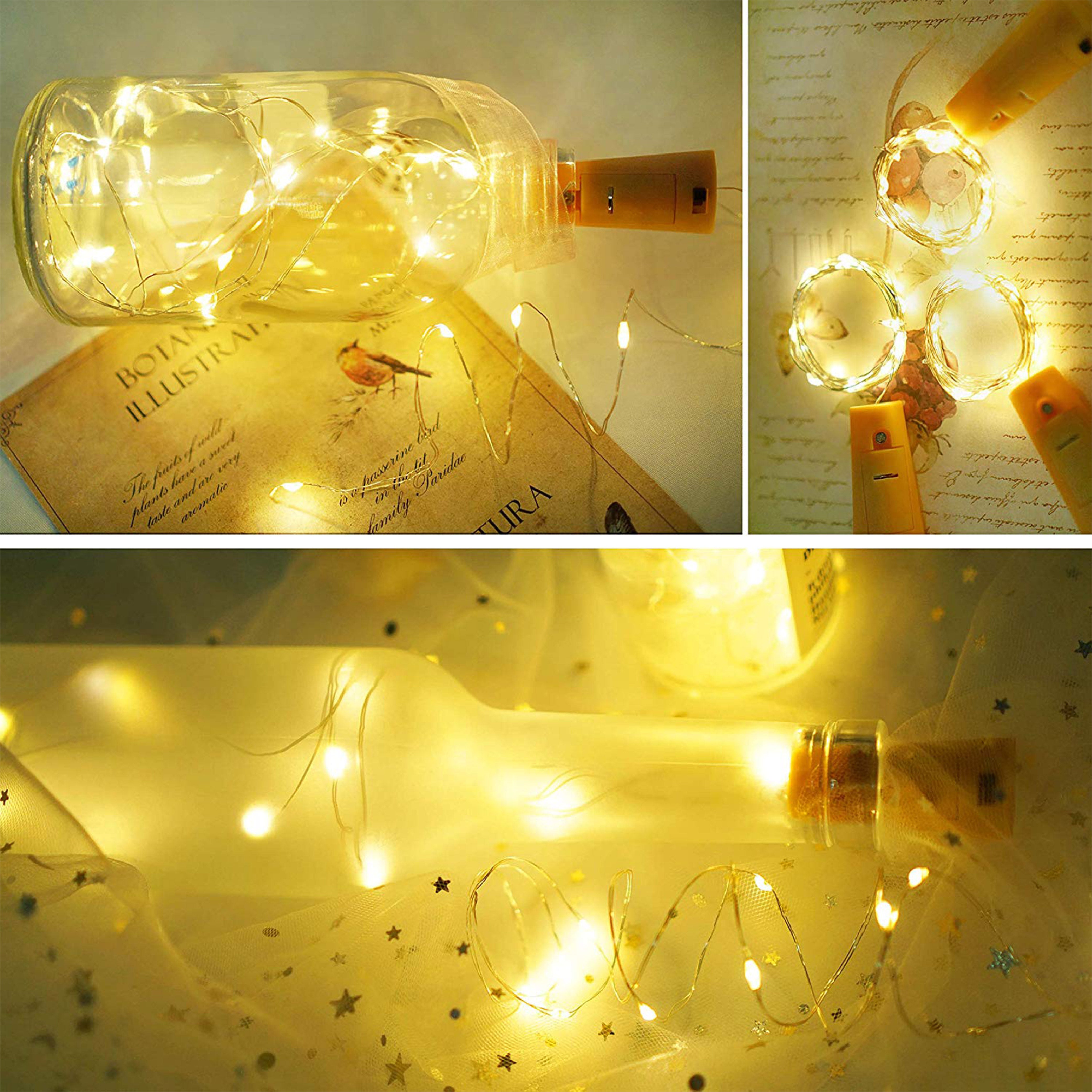 10 Stuks Led Flesverlichting Warm Wit