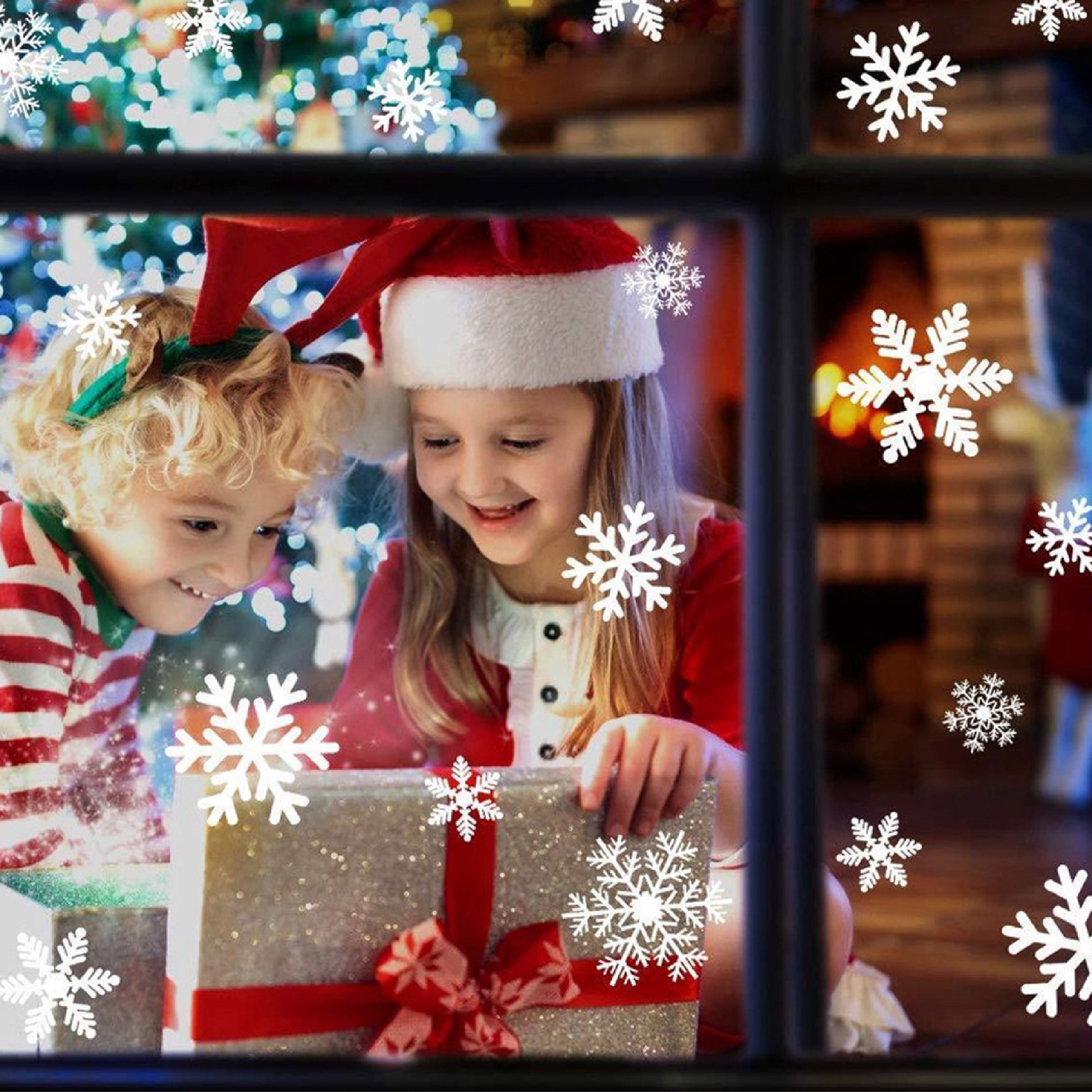 Winter & Kerst Sneeuwvlokken Raamstickers
