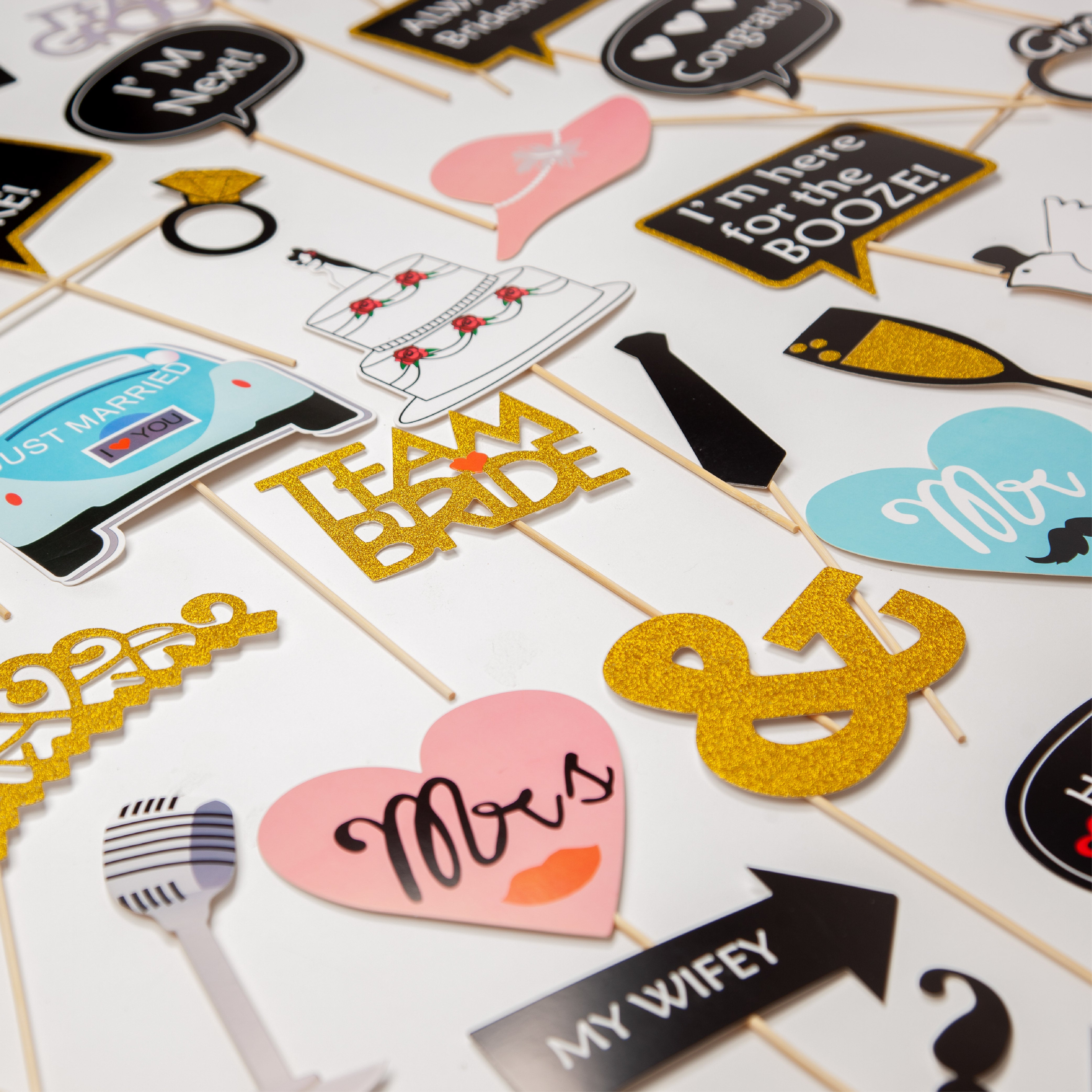 Bruiloft Photobooth Props