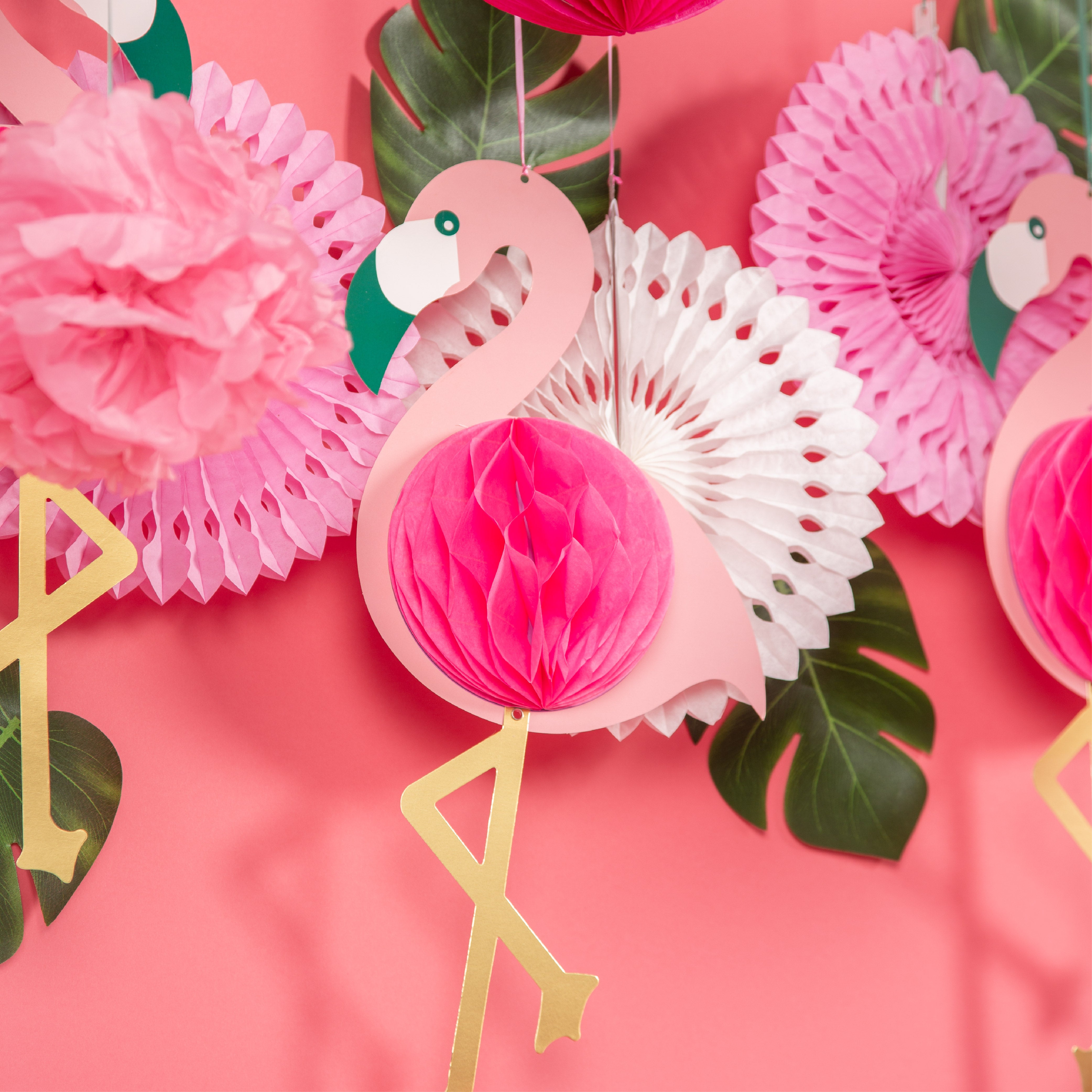 Flamingo Tropisch Feestpakket Roze & Groen