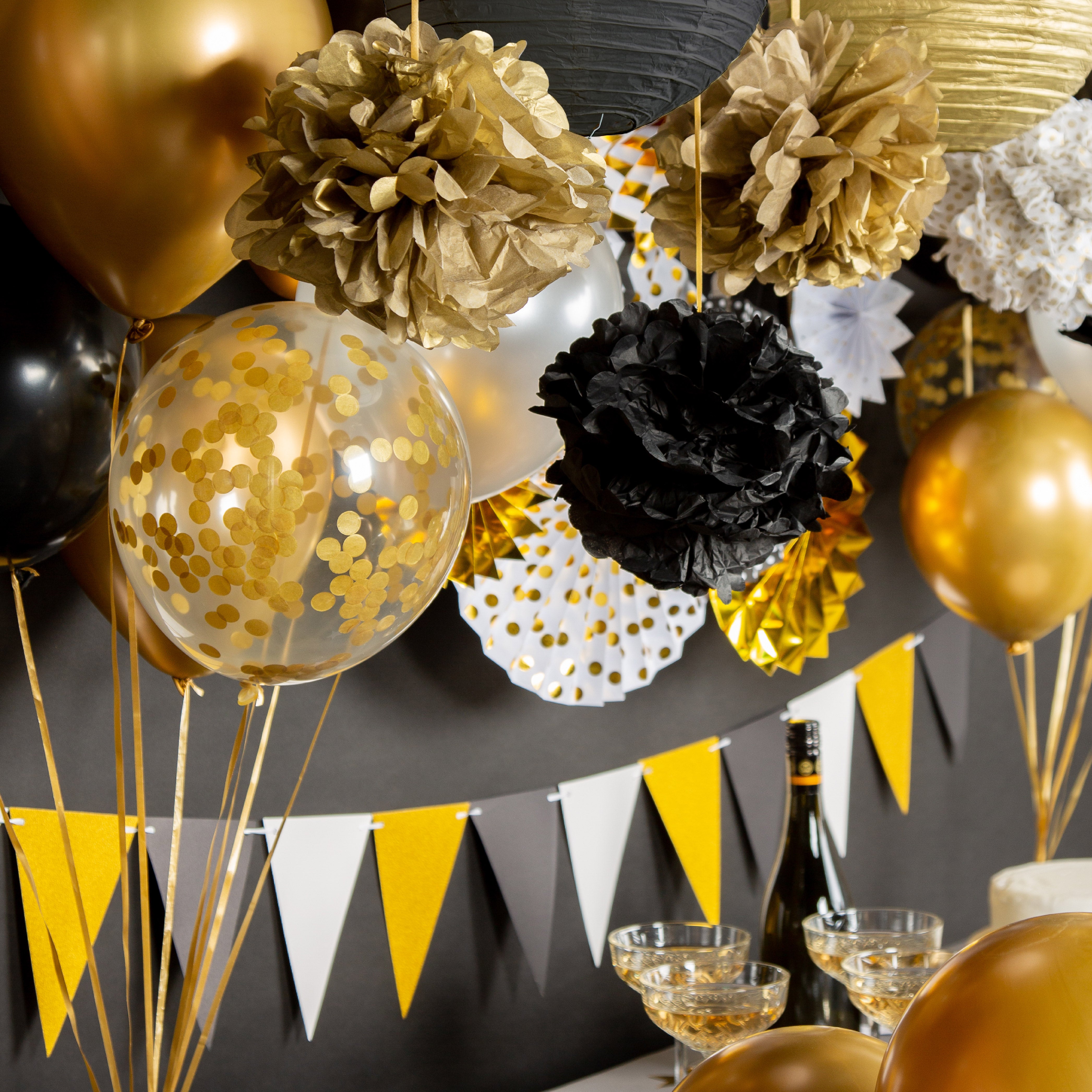 Zwart, Wit & Goud Feestpakket XL