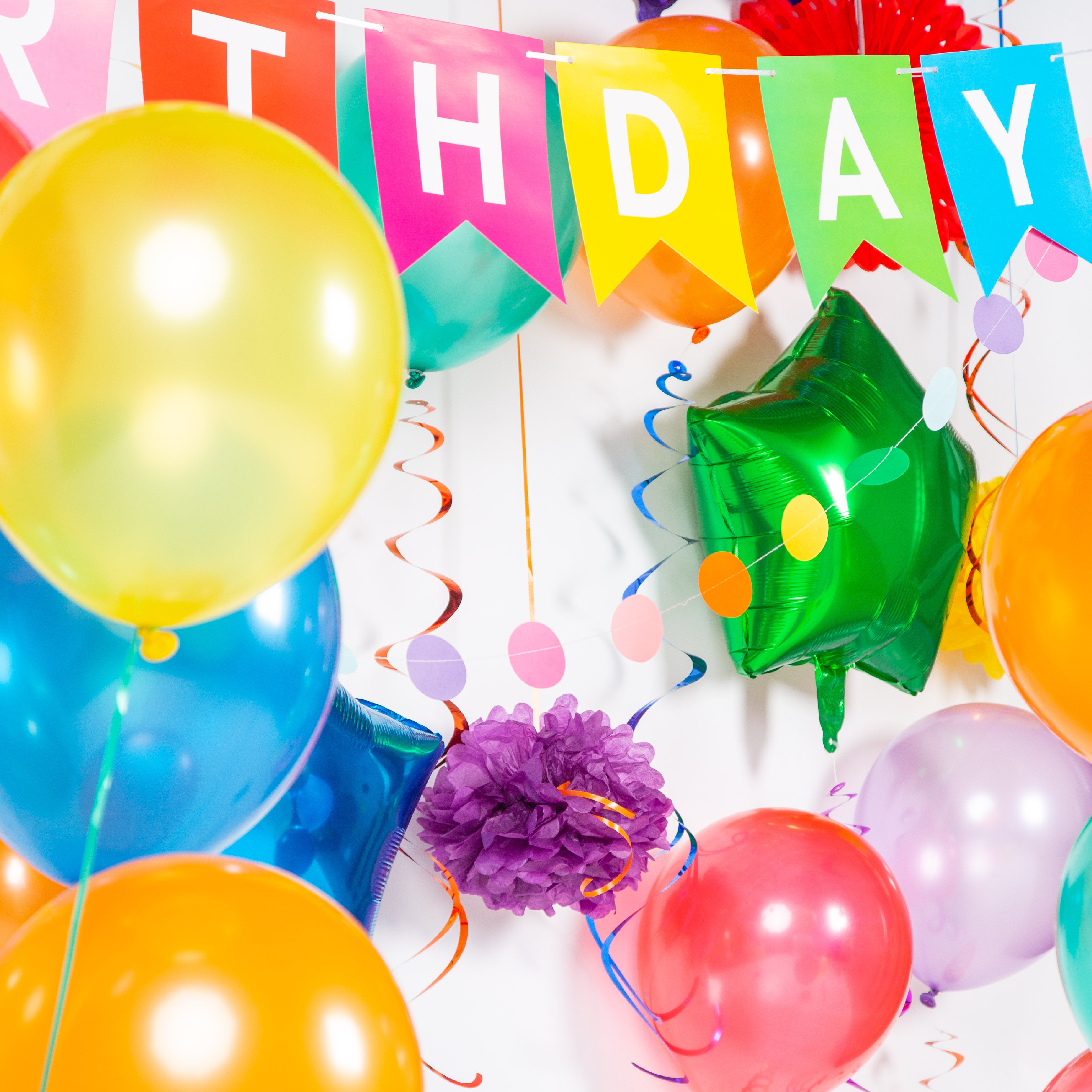 Happy Birthday Verjaardag Feestpakket Gekleurd