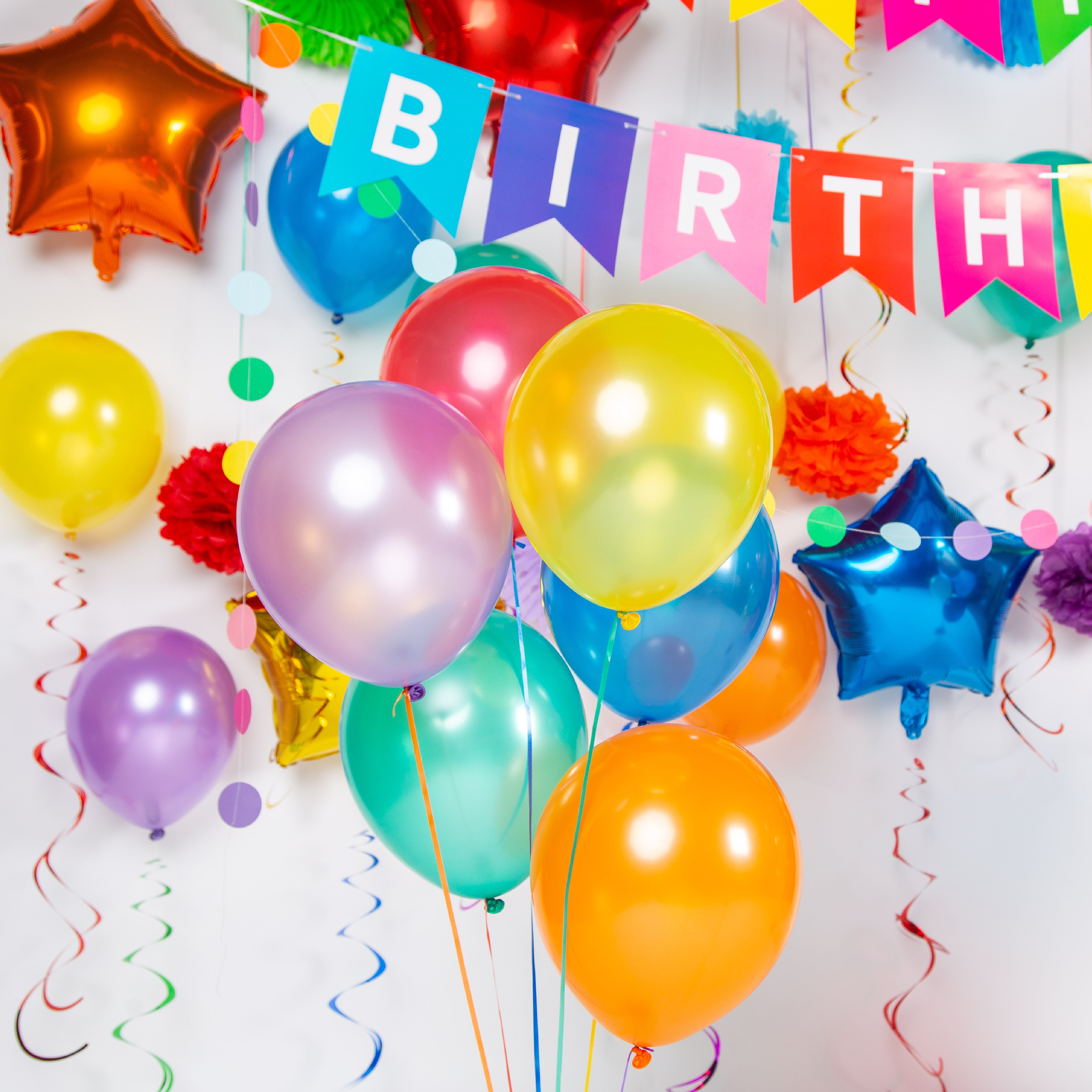 Happy Birthday Verjaardag Feestpakket Gekleurd