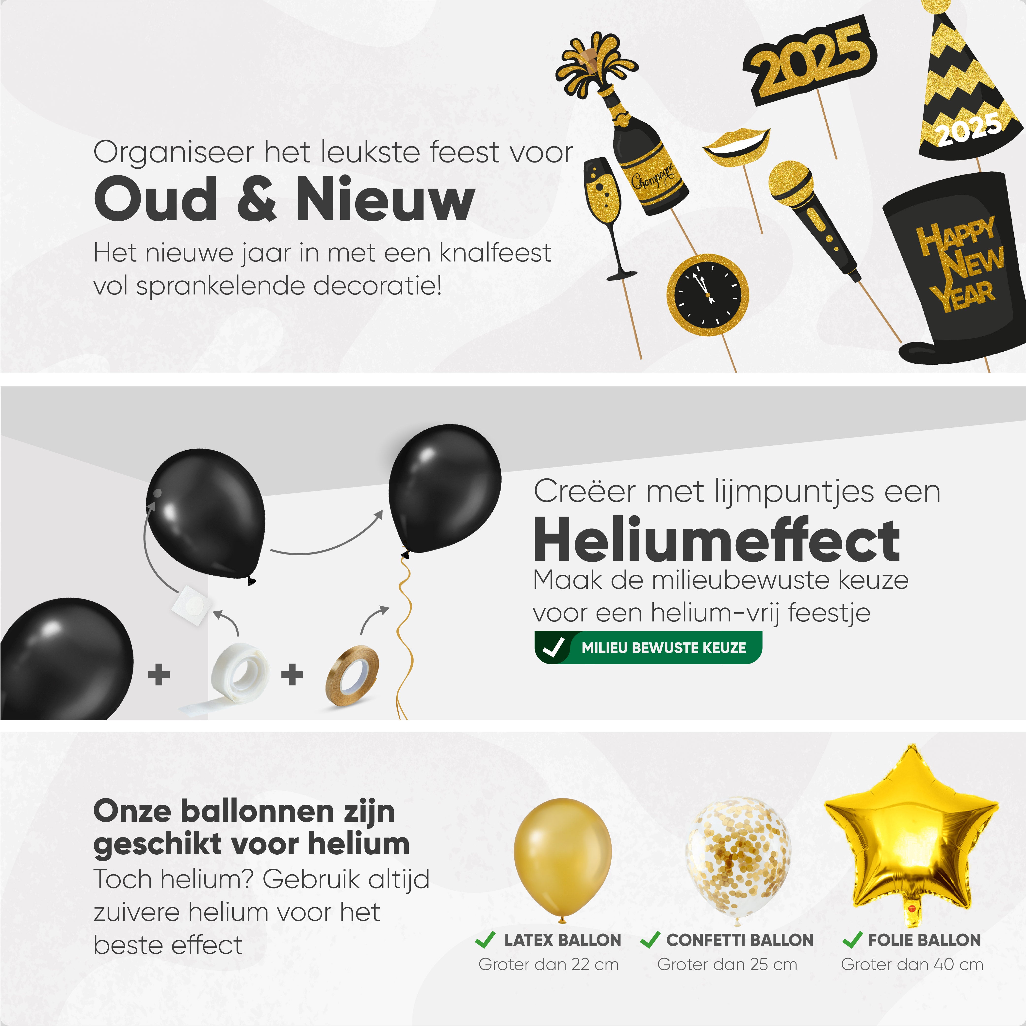 2026 Oud & Nieuw Feestpakket XL Zwart & Goud