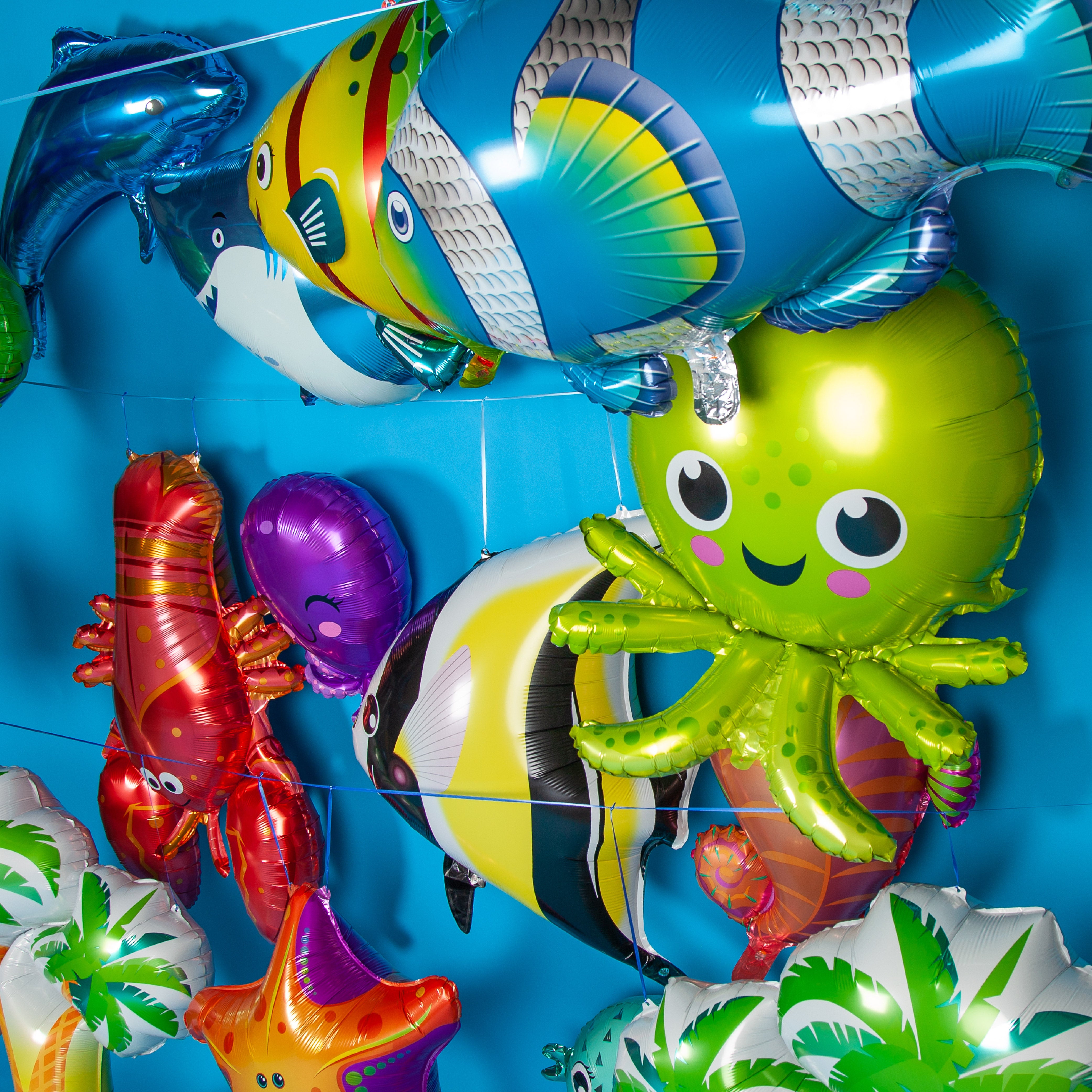15 Stuks Oceaan Zeedieren Onderwaterwereld Folieballonnen