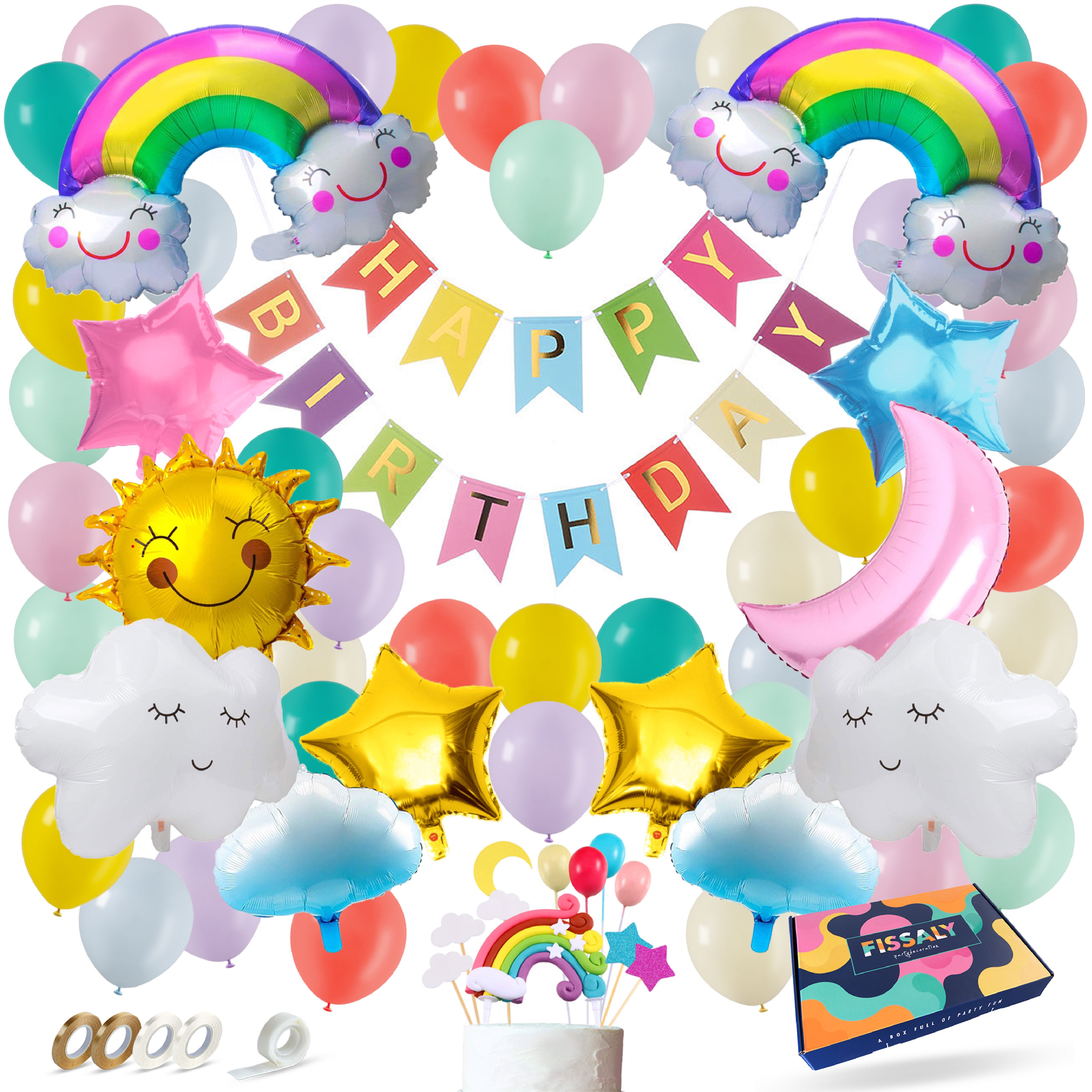 Regenboog Wolken Pastel Verjaardag Feestpakket