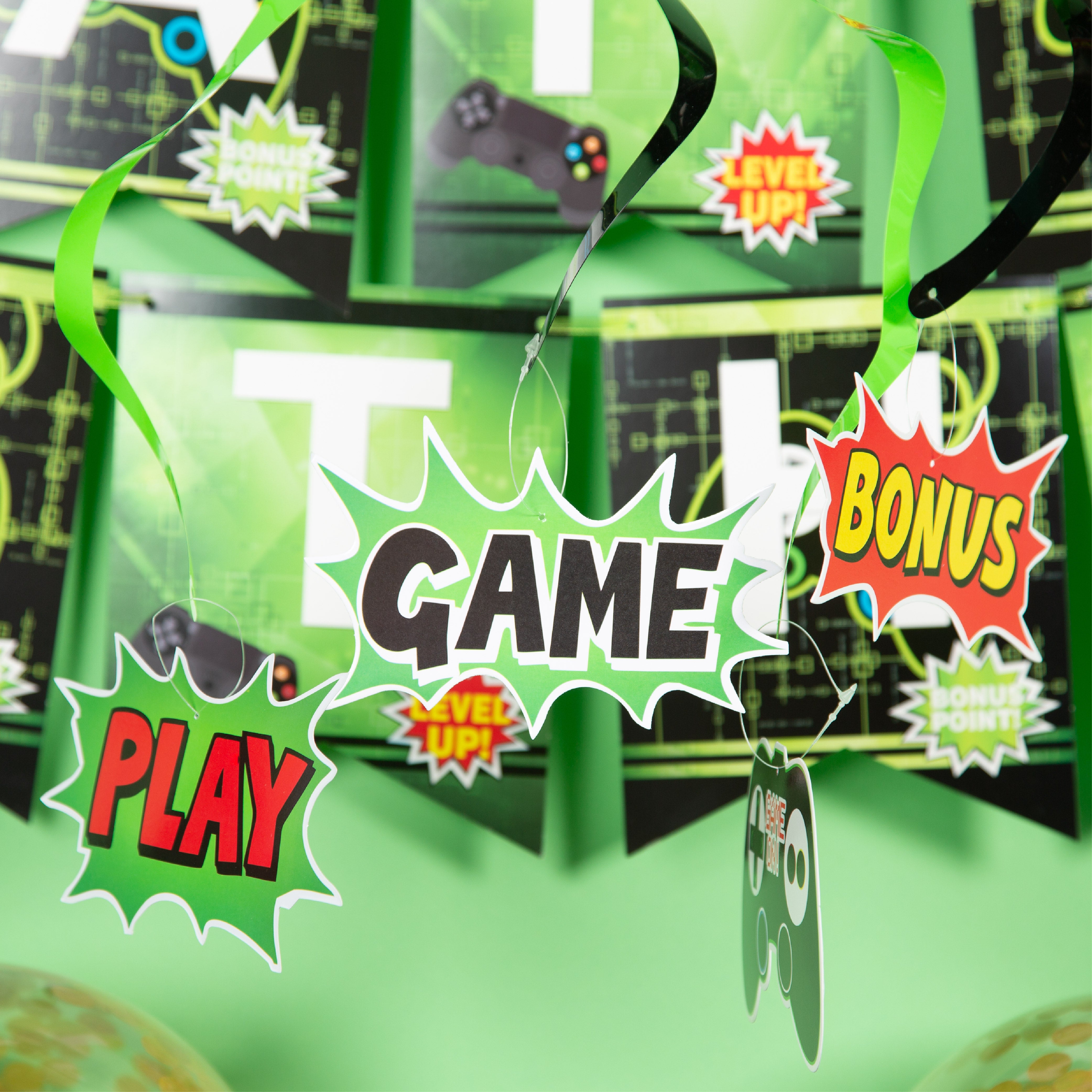 Video Game Verjaardag Feestpakket Zwart & Groen