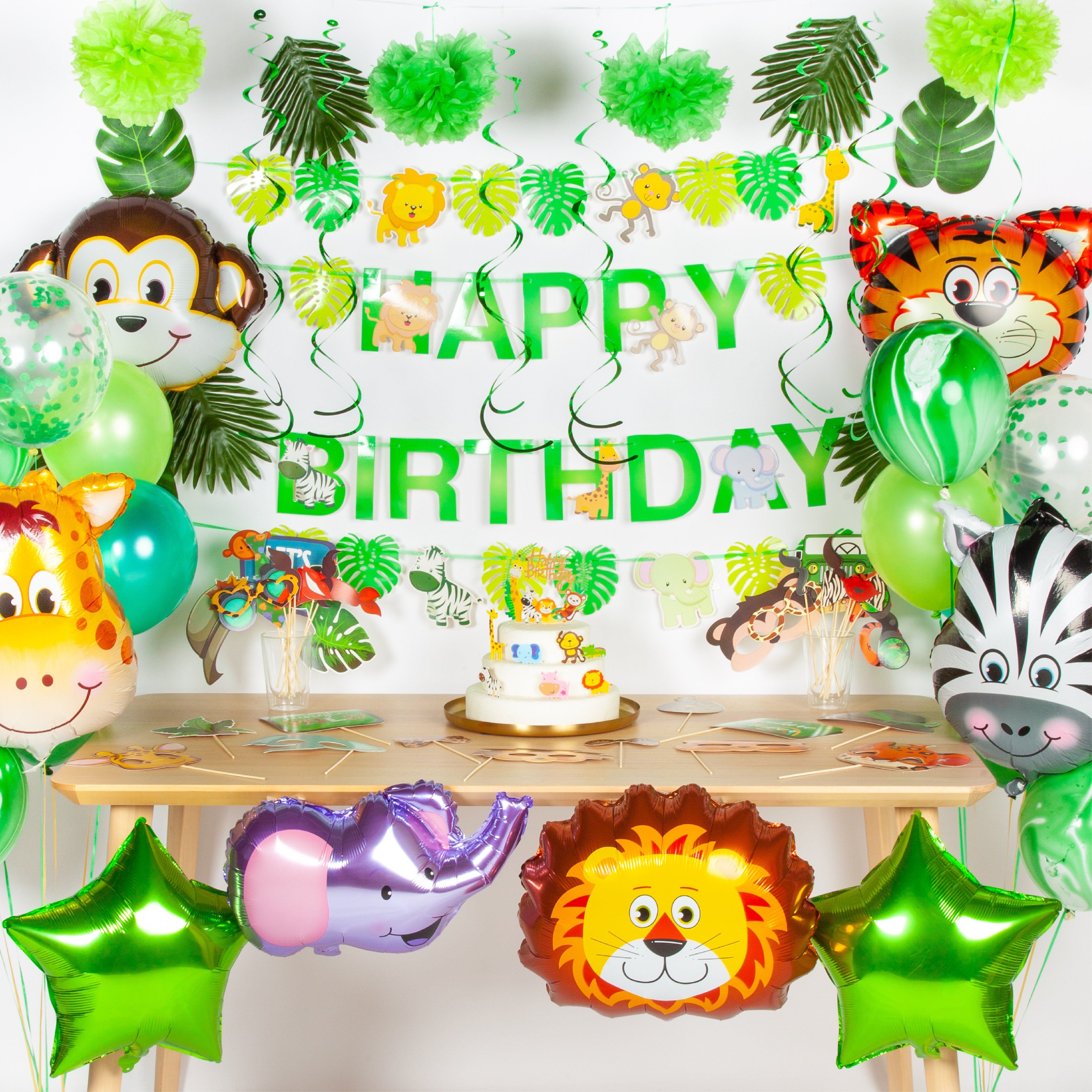 Jungle Dieren Tropisch Verjaardag Feestpakket XL