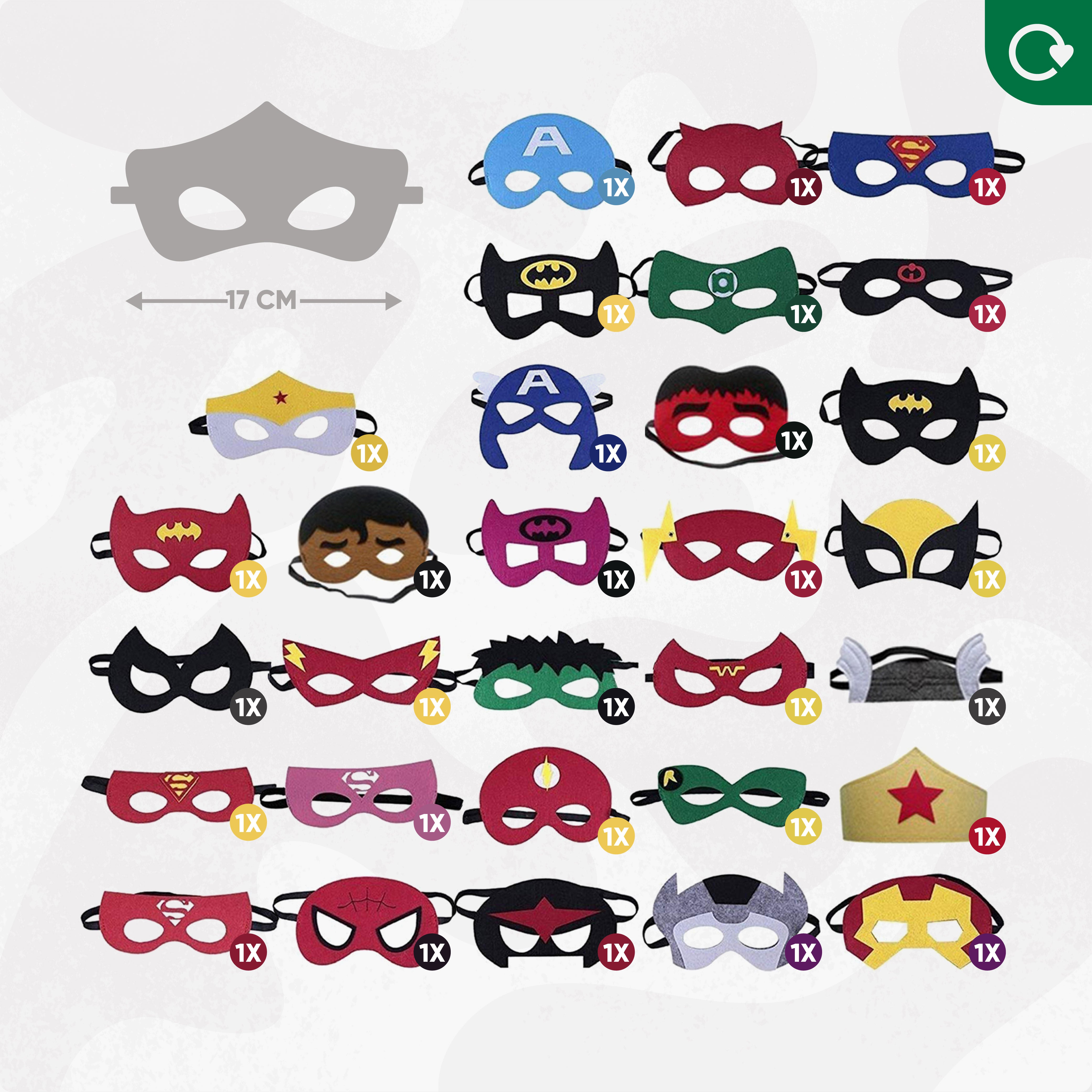 30 Stuks Superhelden Maskers