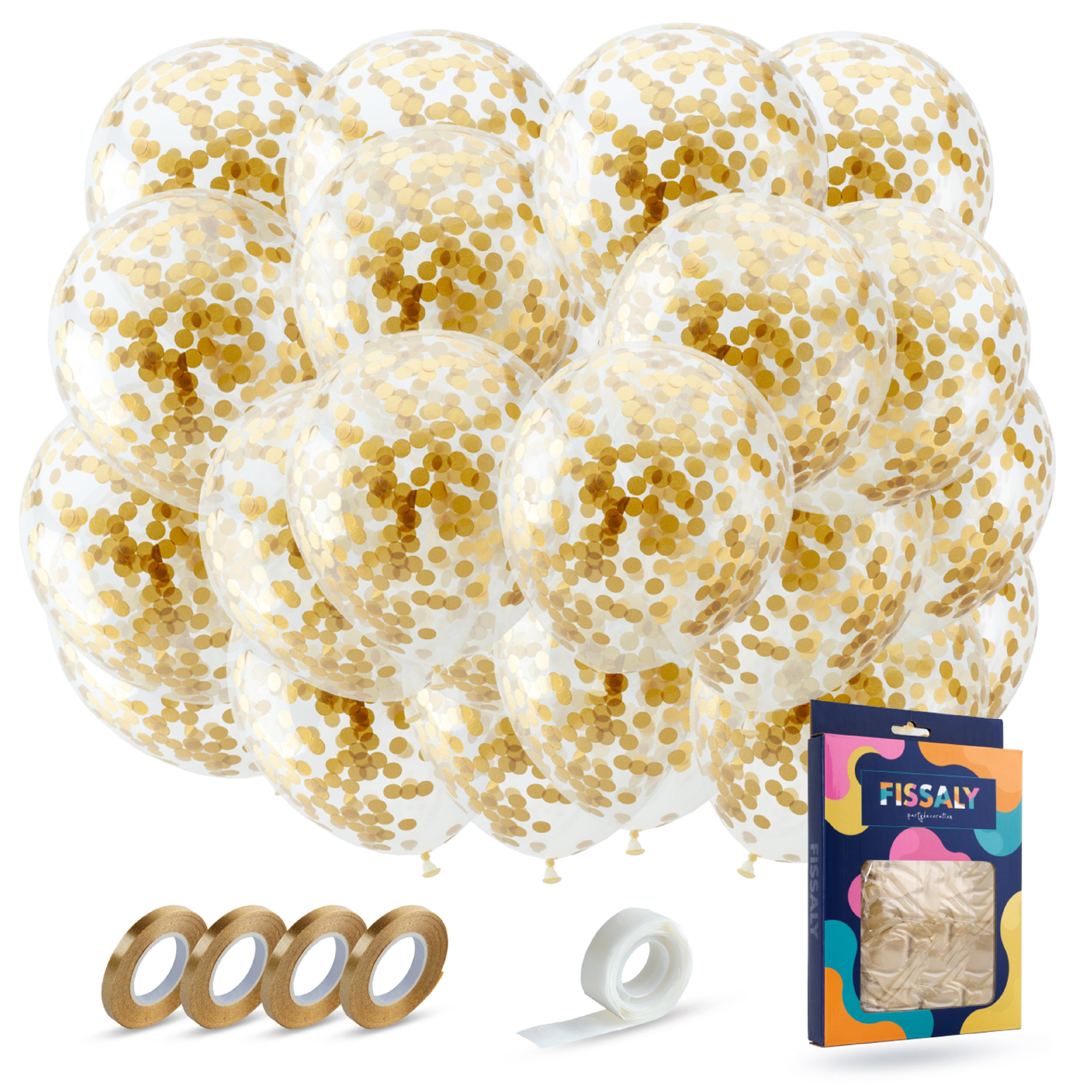 40 Stuks Confetti Goud Ballonnen