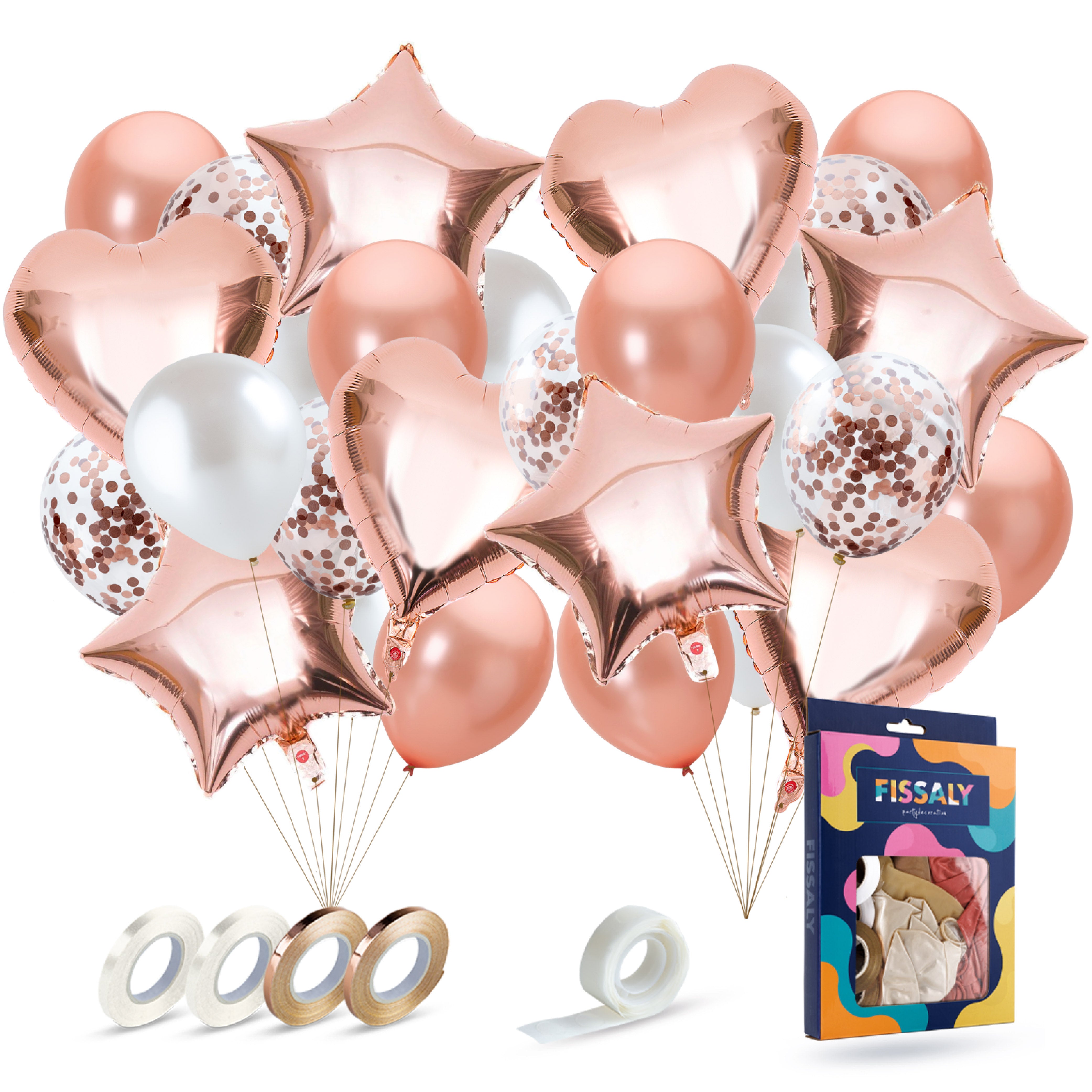 40 Stuks Rose Goud & Wit Ballonnen
