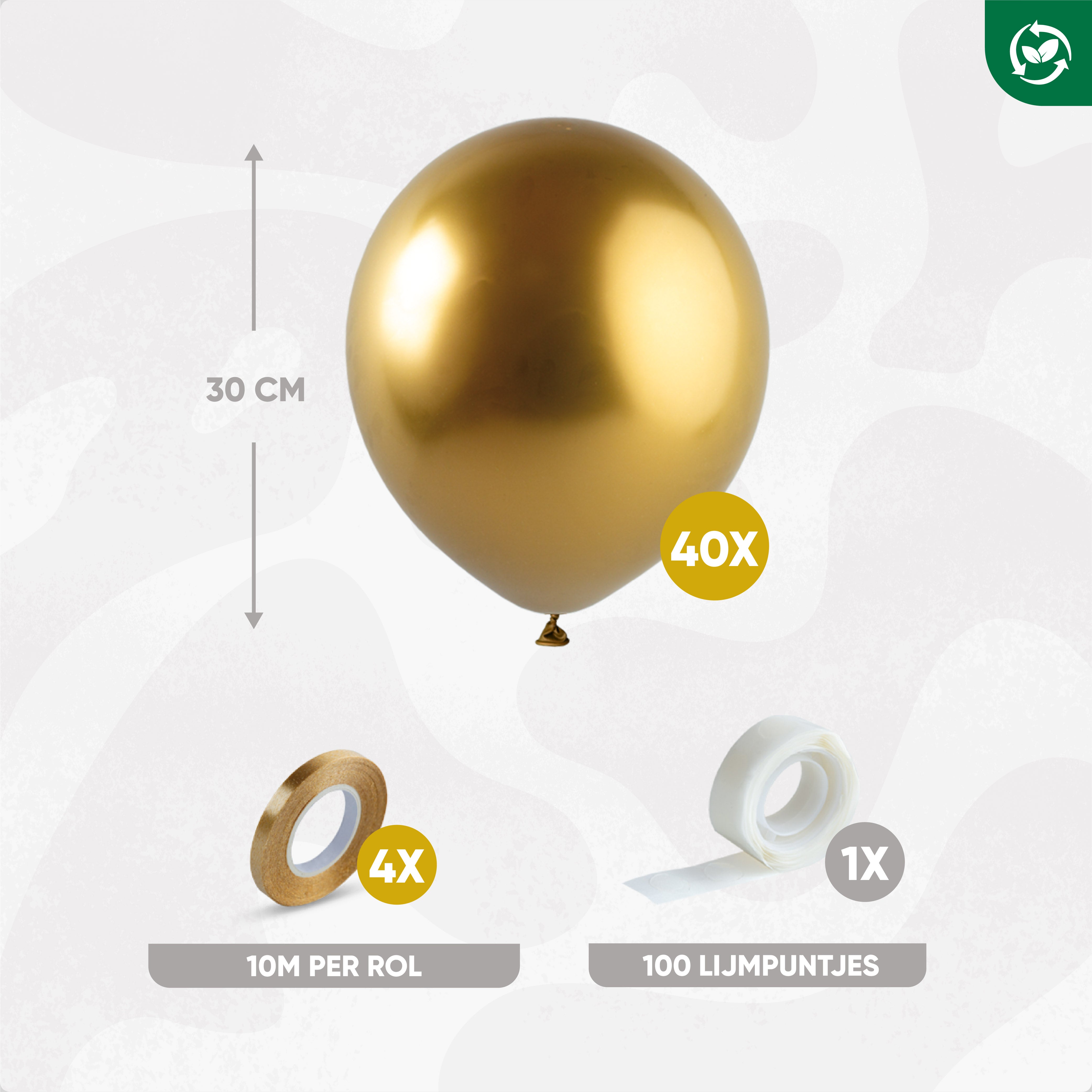 40 Stuks Gouden Ballonnen