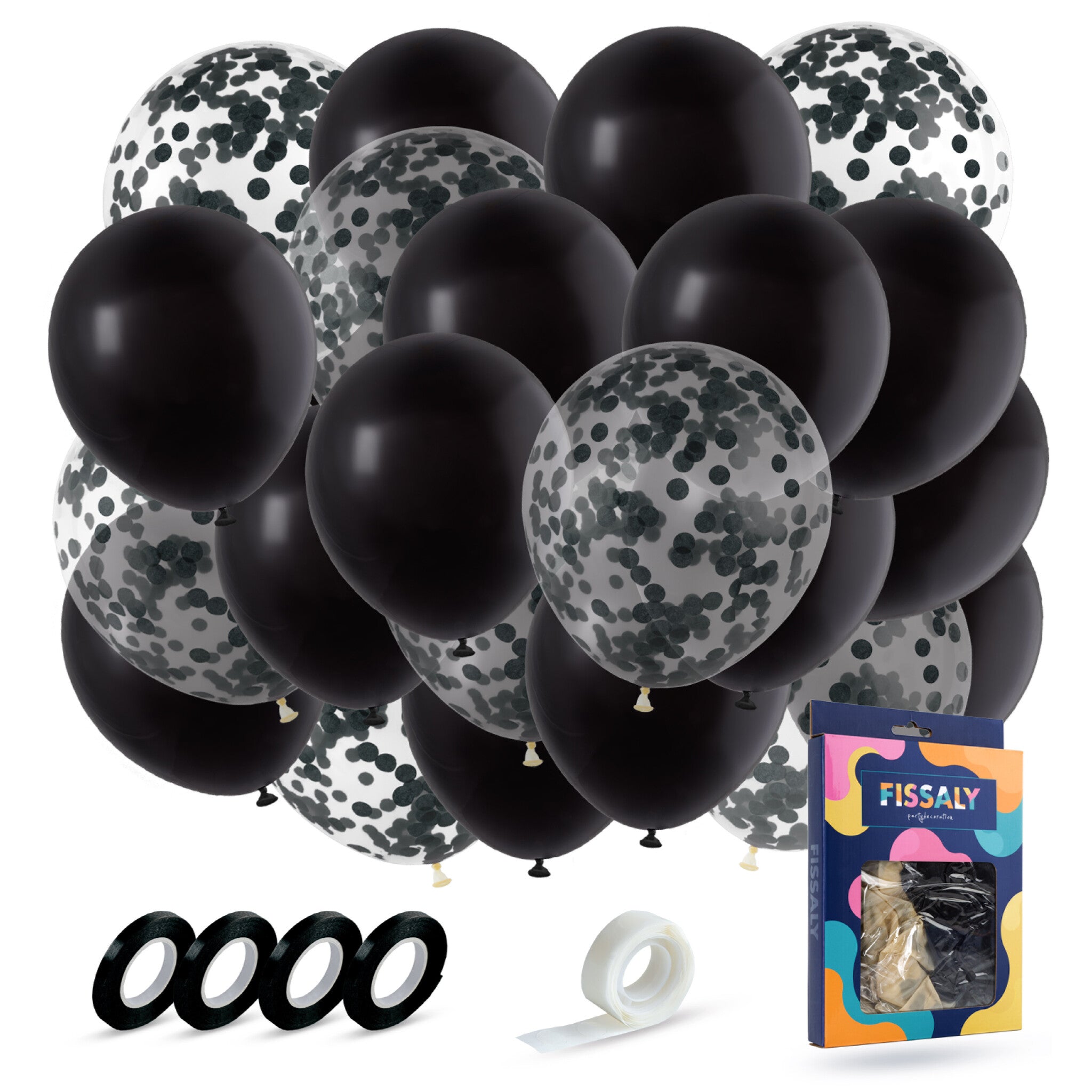 40 Stuks Zwarte Ballonnen