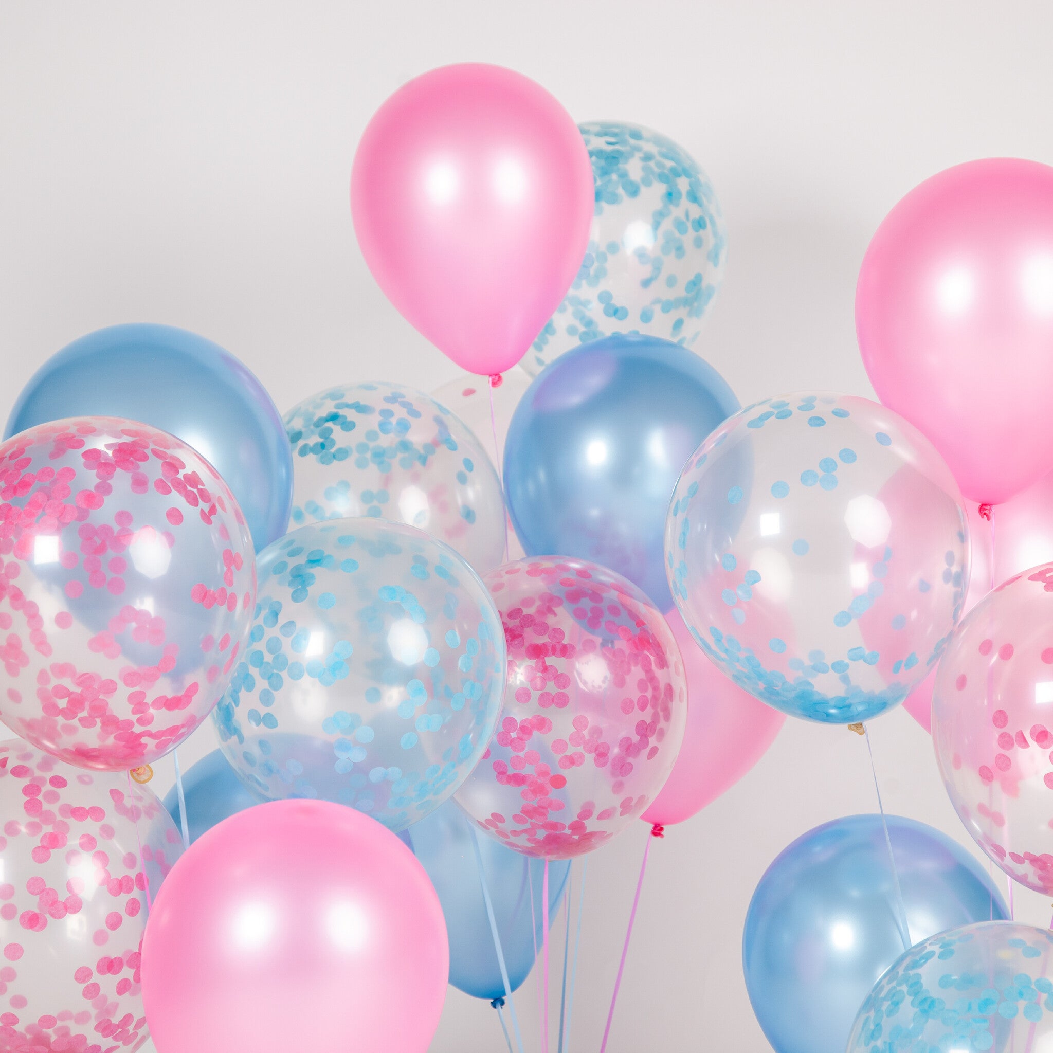 40 Stuks Gender Reveal Roze & Blauw Ballonnen