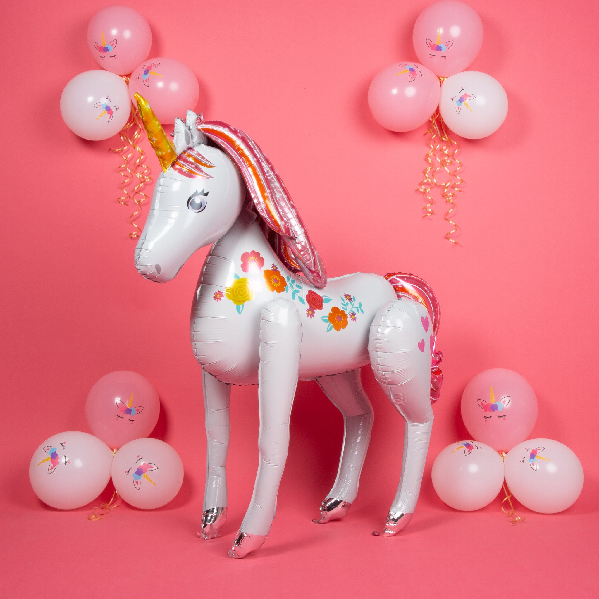 29 Stuks Mega Eenhoorn & Roze Wit Ballonnen