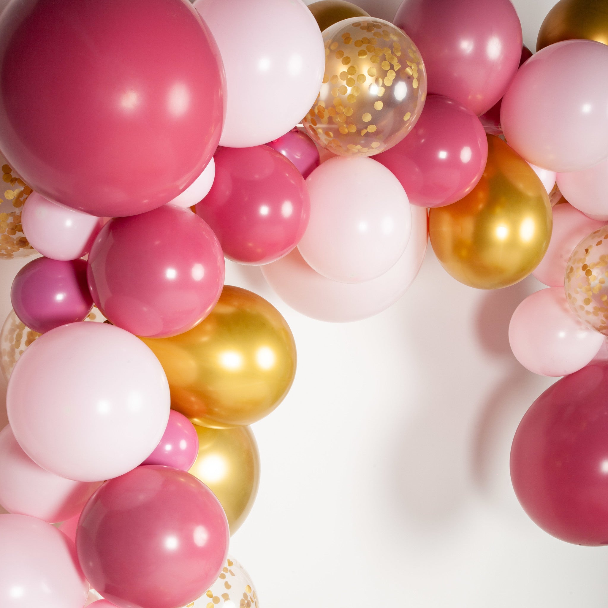 Ballonnenboog Roze, Wit & Goud